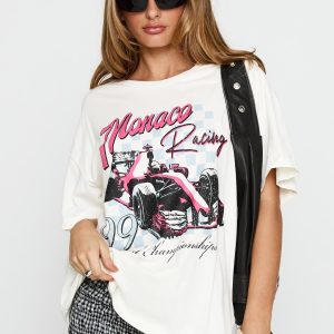 Monaco Racing 99 Oversized Tee White
