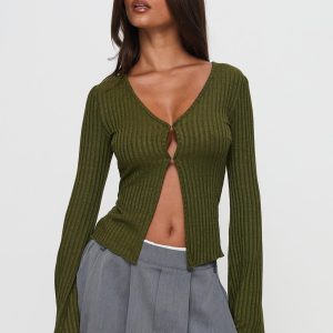 Allona Long Sleeve Top Green