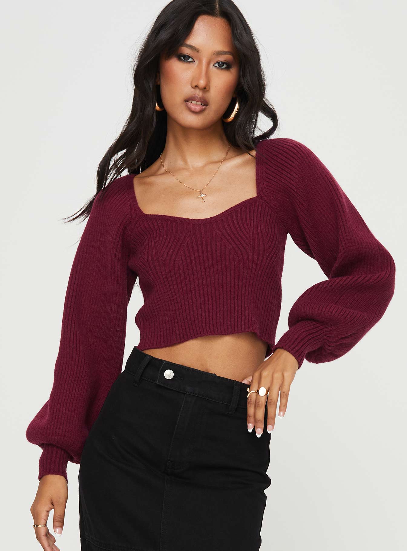 Bohemia Sweater Burgundy - Image 2