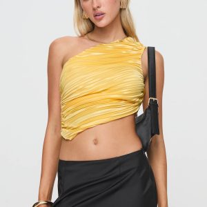 Brinstead One Shoulder Top Yellow
