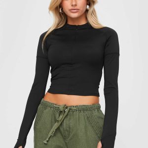 Crussi Long Sleeve Top Black