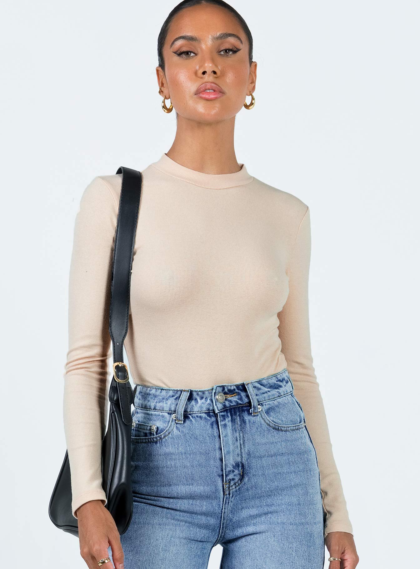 Maleny Long Sleeve Bodysuit Beige - Image 2