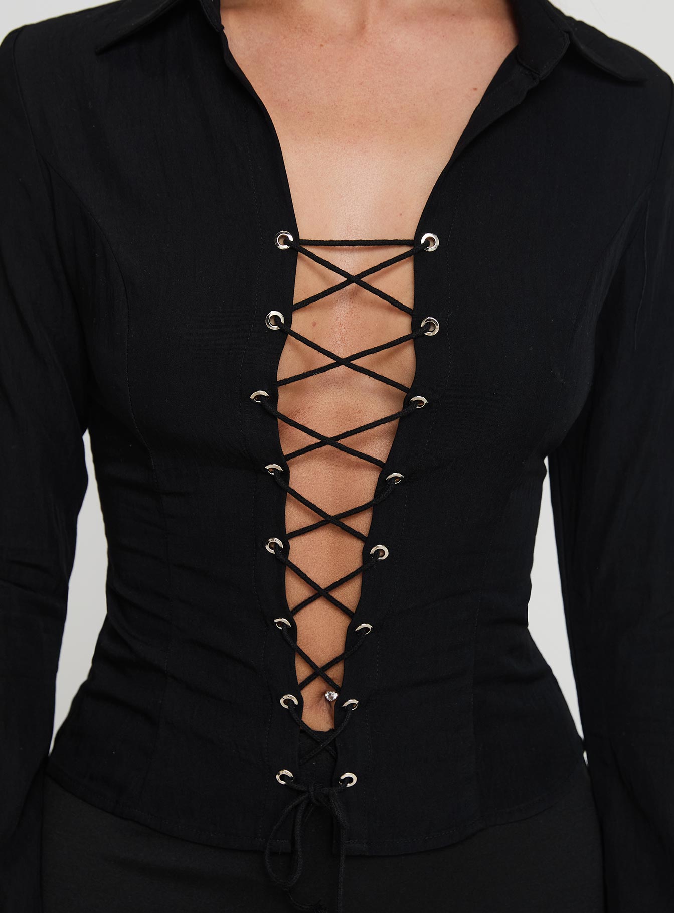 Alexandar Long Sleeve Top Black - Image 6