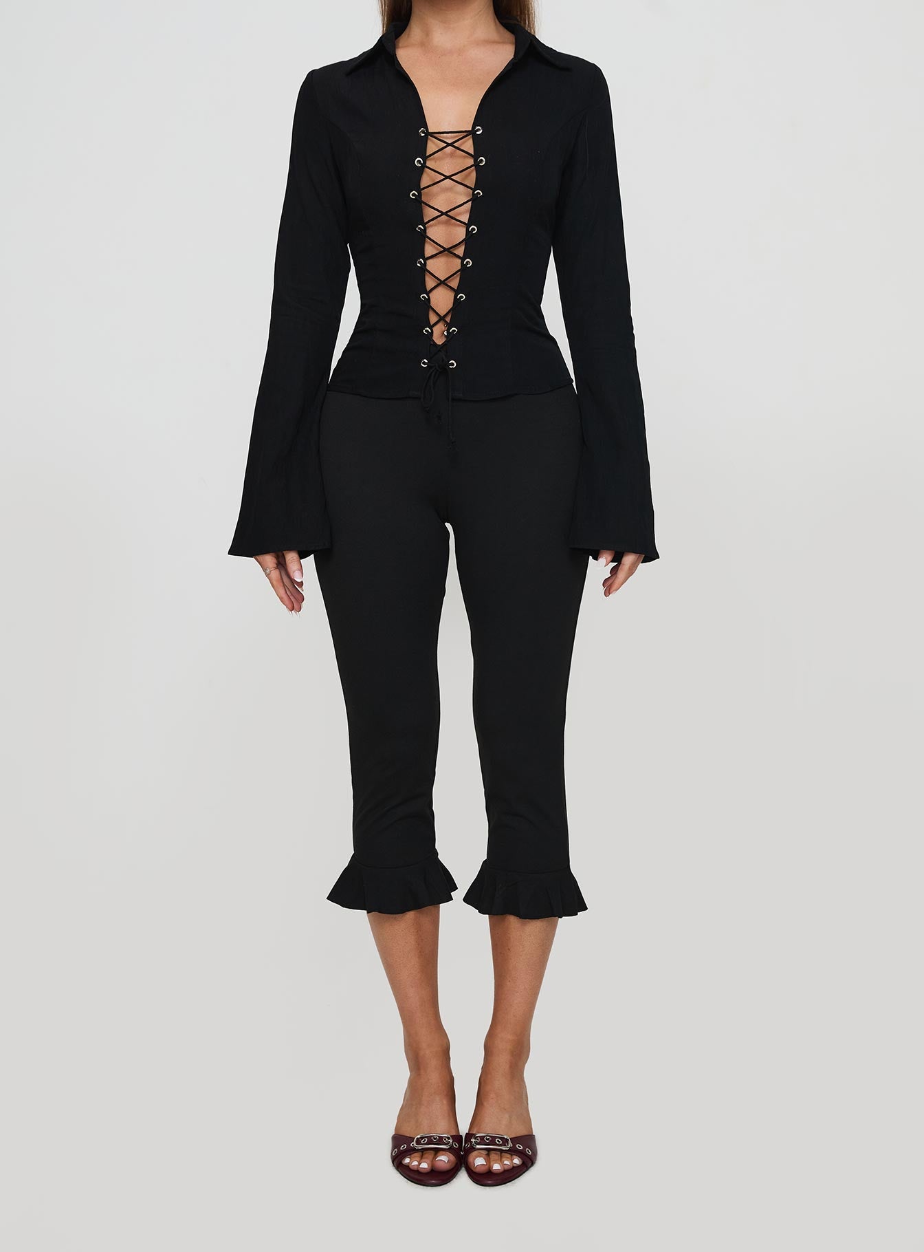 Alexandar Long Sleeve Top Black - Image 7