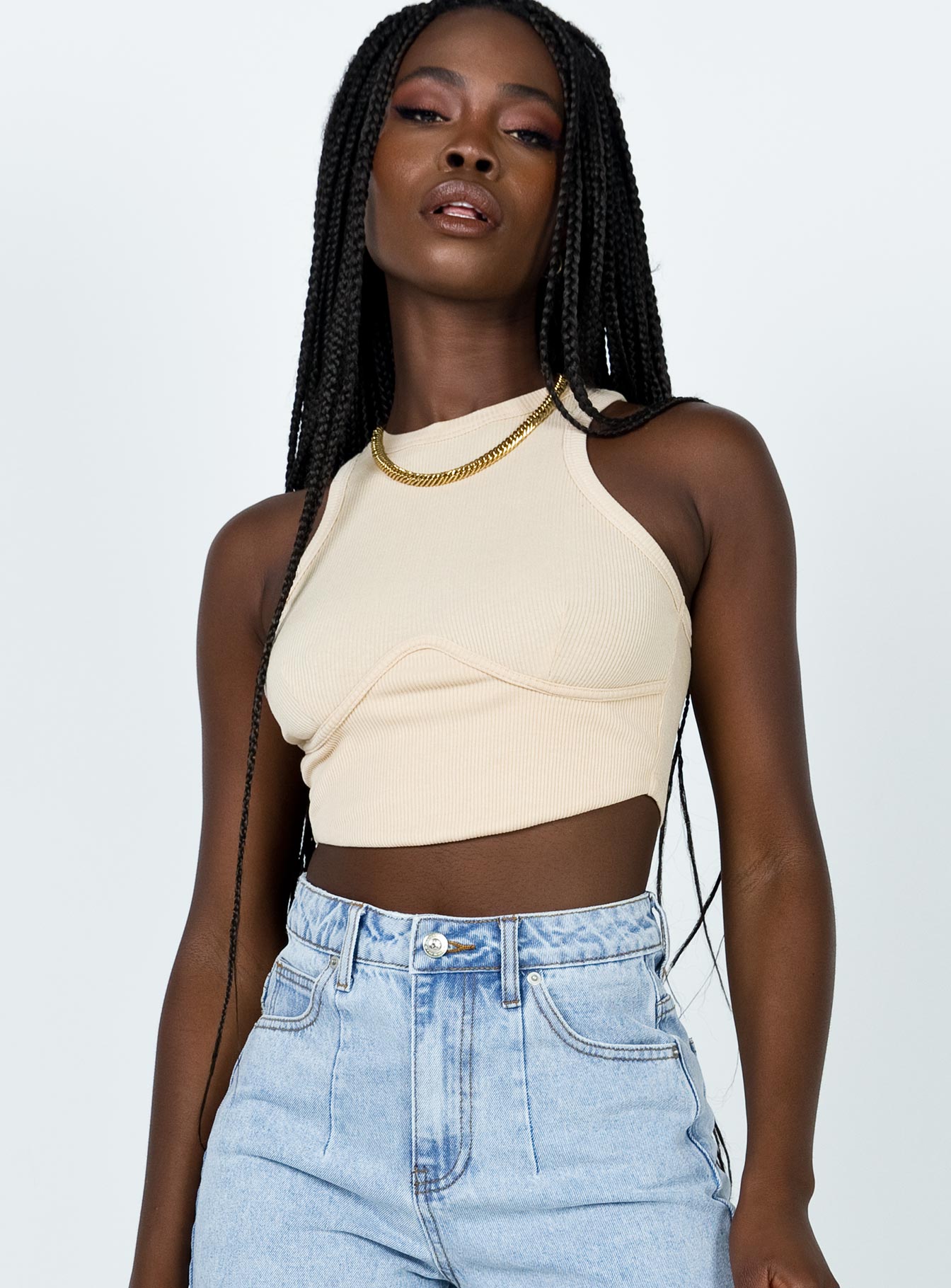 Audrina Top Beige - Image 2