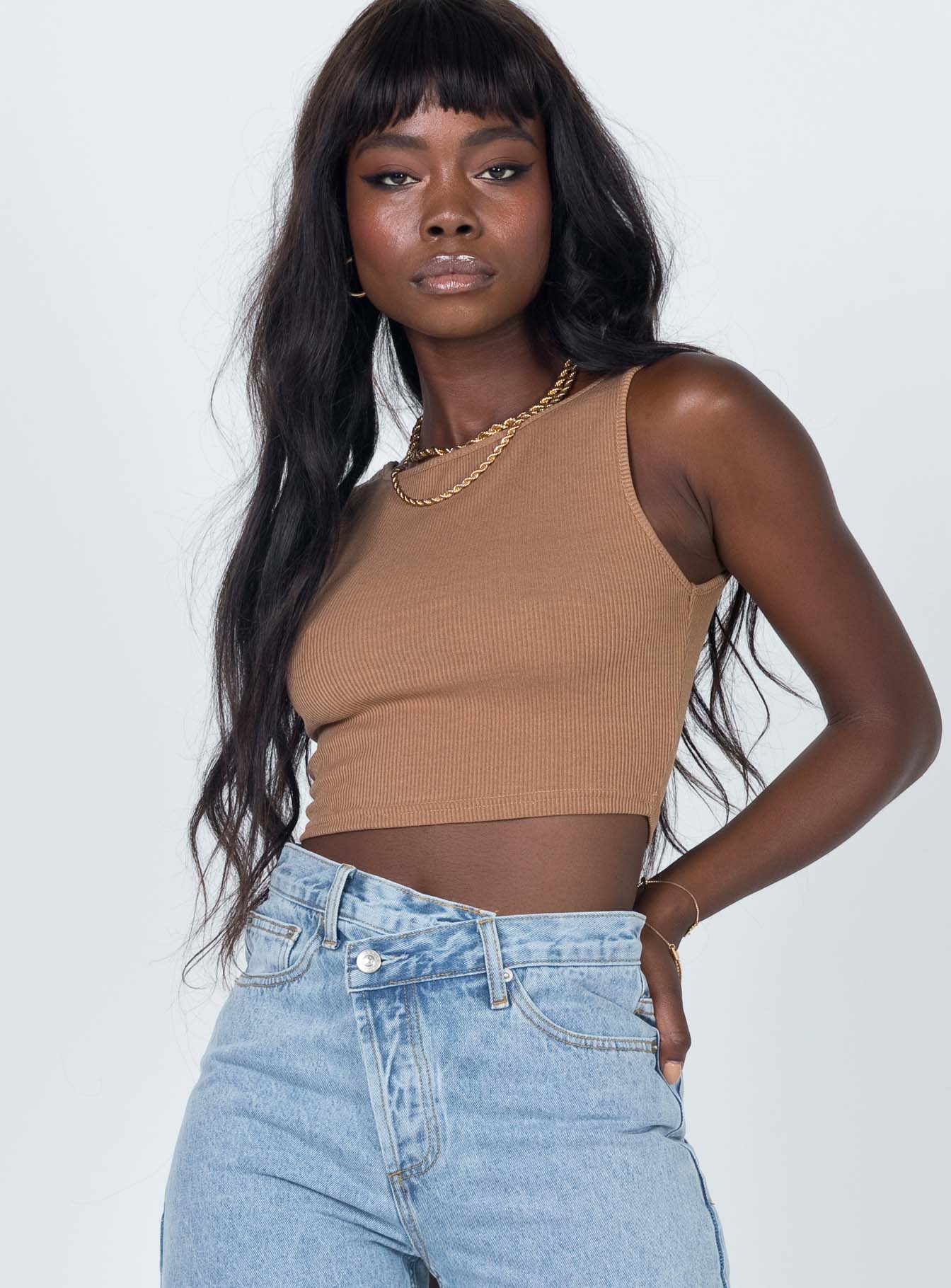 Darlington Crop Top Brown - Image 3
