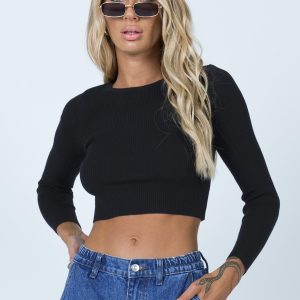 Jax Long Sleeve Top Black