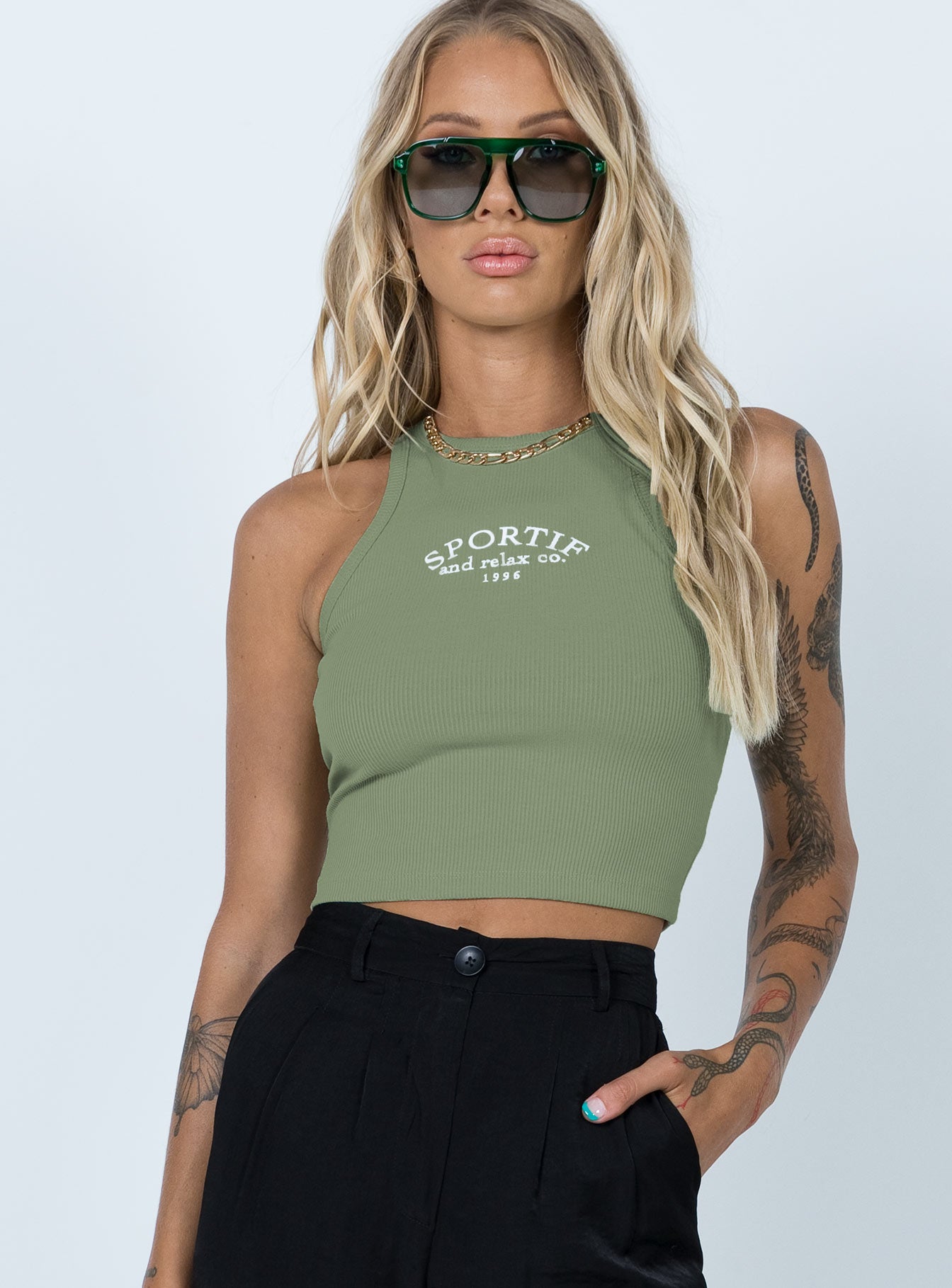 Striker Tank Top Sage - Image 2