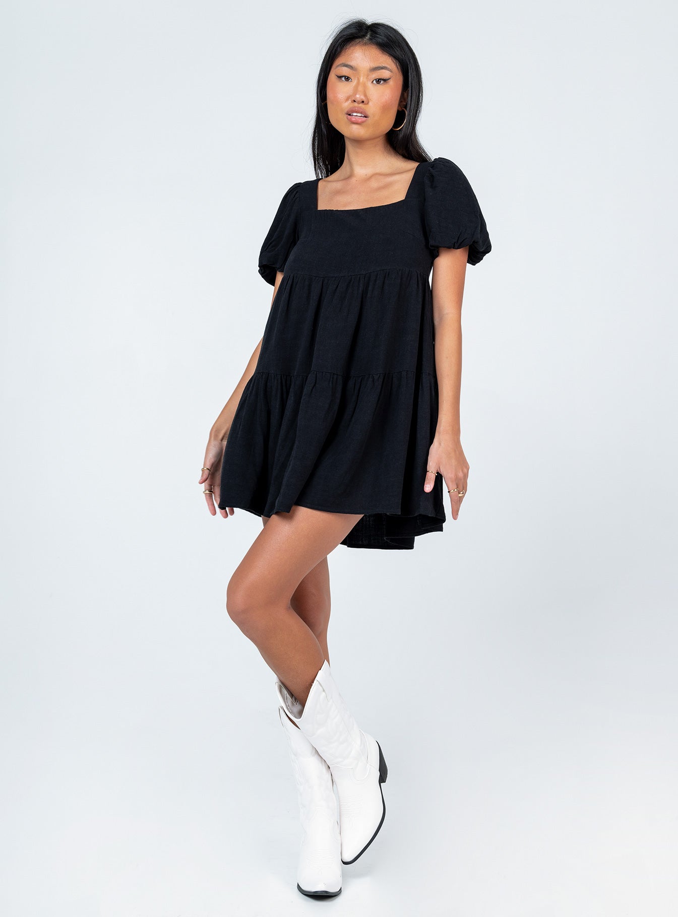 Zalia Mini Dress Black - Image 2
