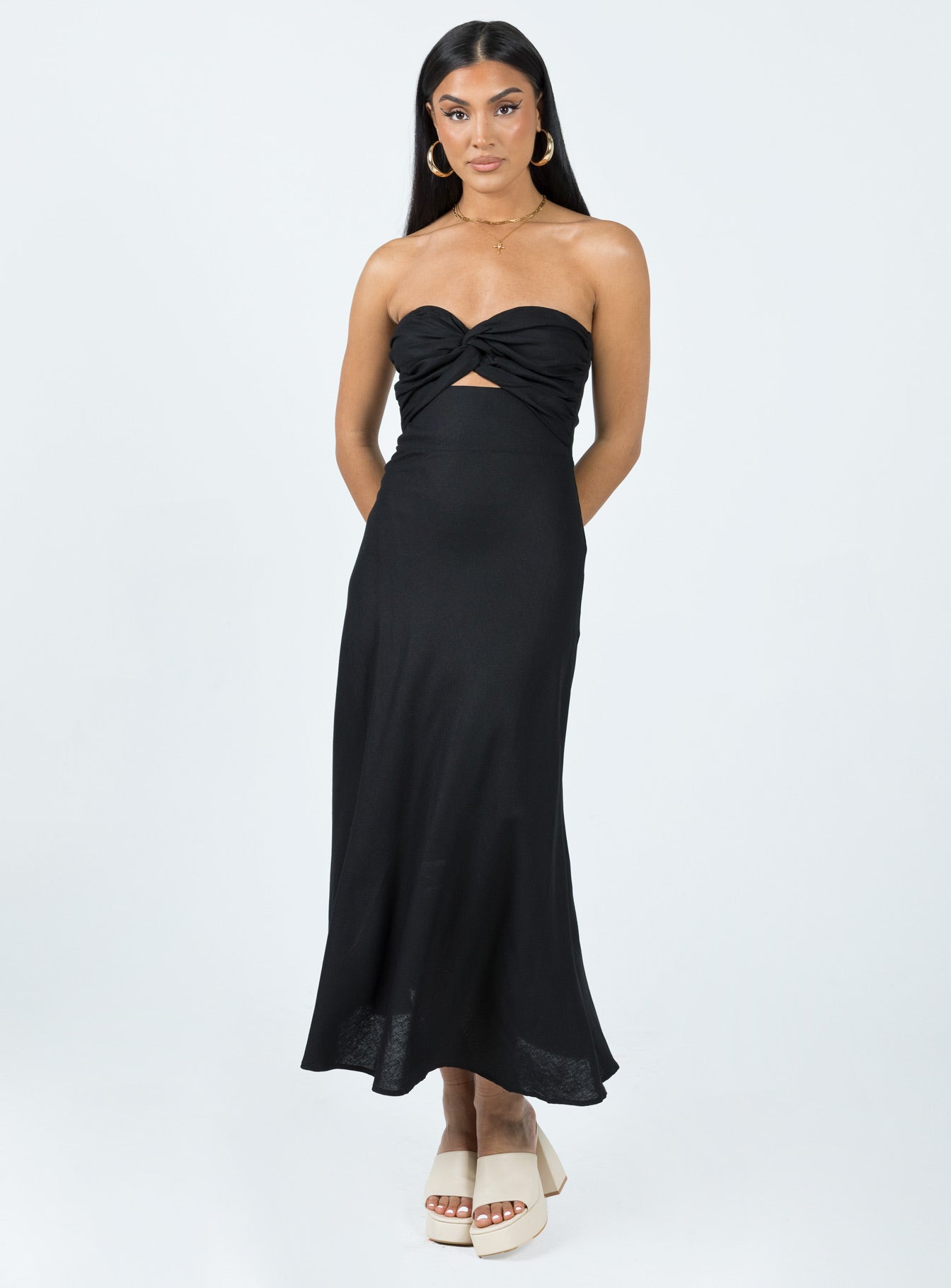 Falling For You Midi Dress Black - Image 3