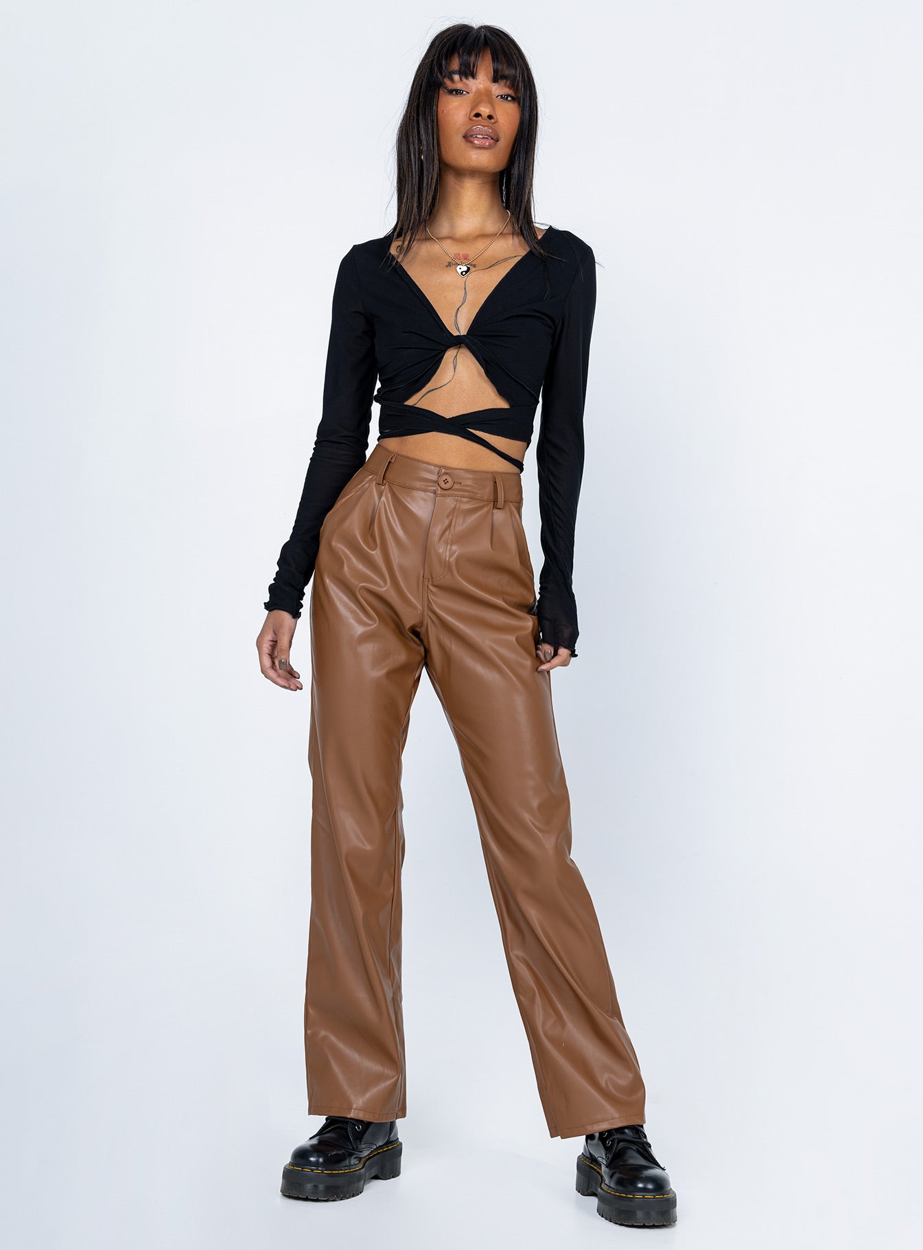 Caiden Long Sleeve Top Black - Image 2