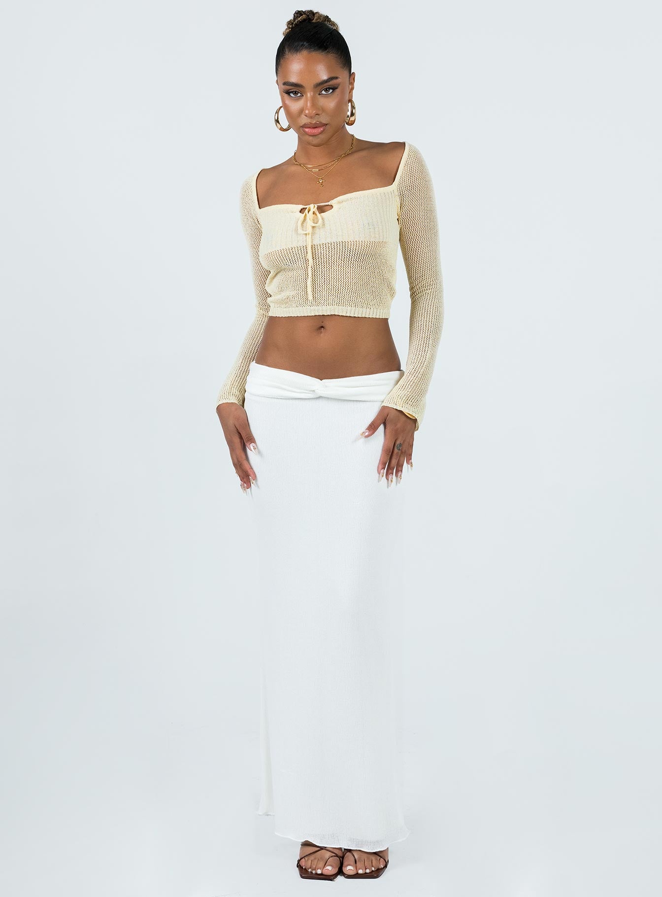 Berkshire Maxi Skirt White - Image 3