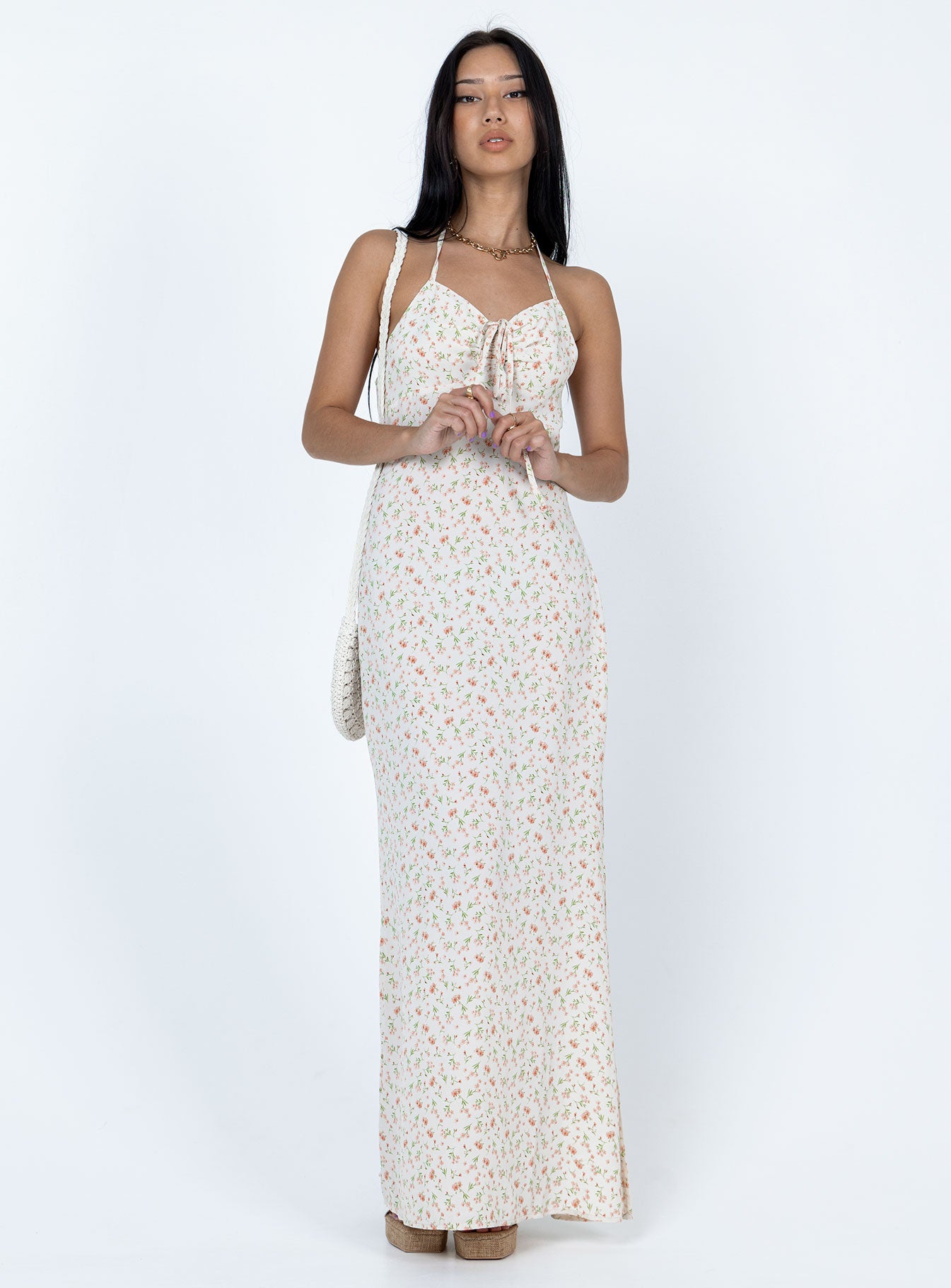 Delilah Maxi Dress White Multi - Image 2