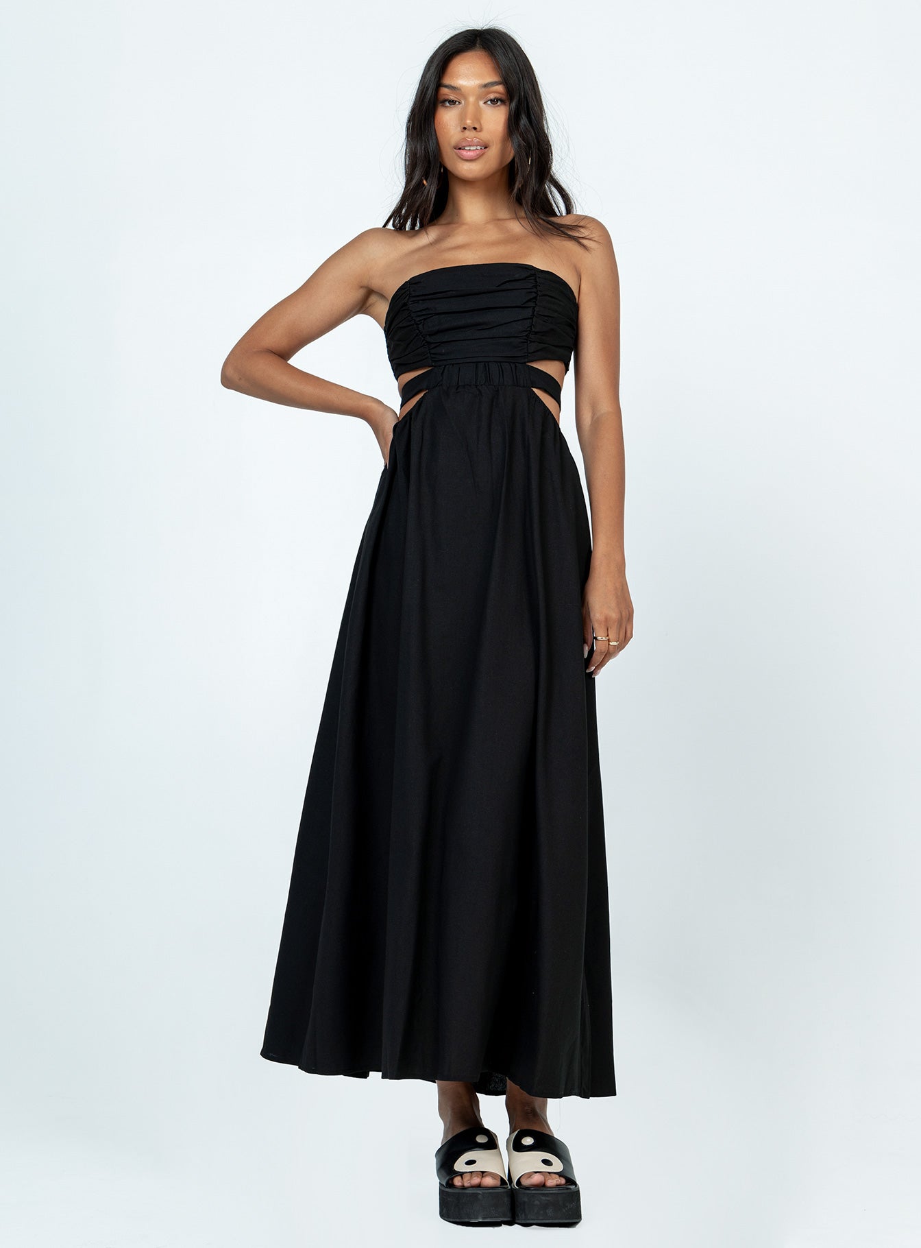 Kat Maxi Dress Black - Image 3