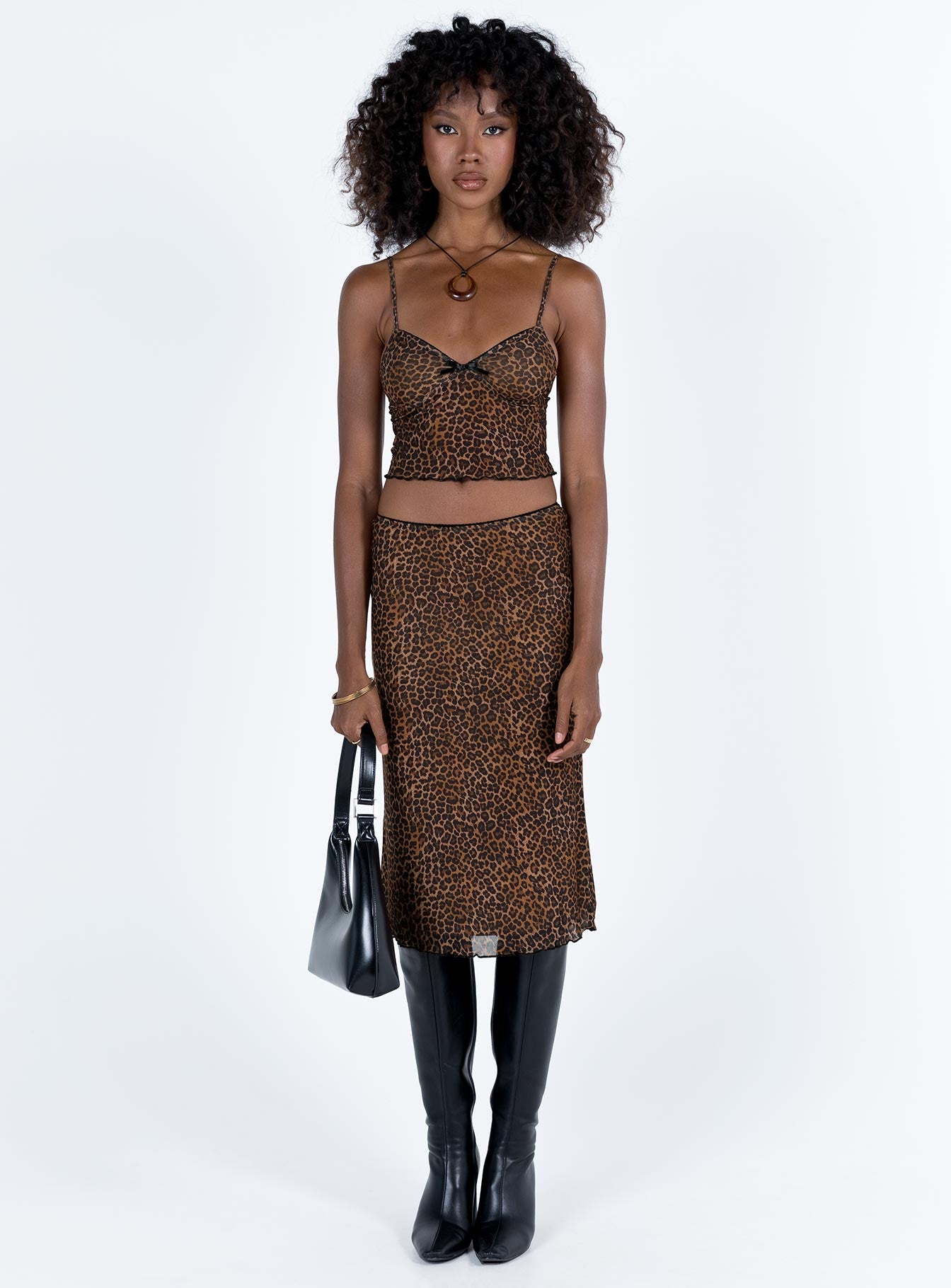 Motel Kasilia Cami Top Mesh Leopard - Image 3