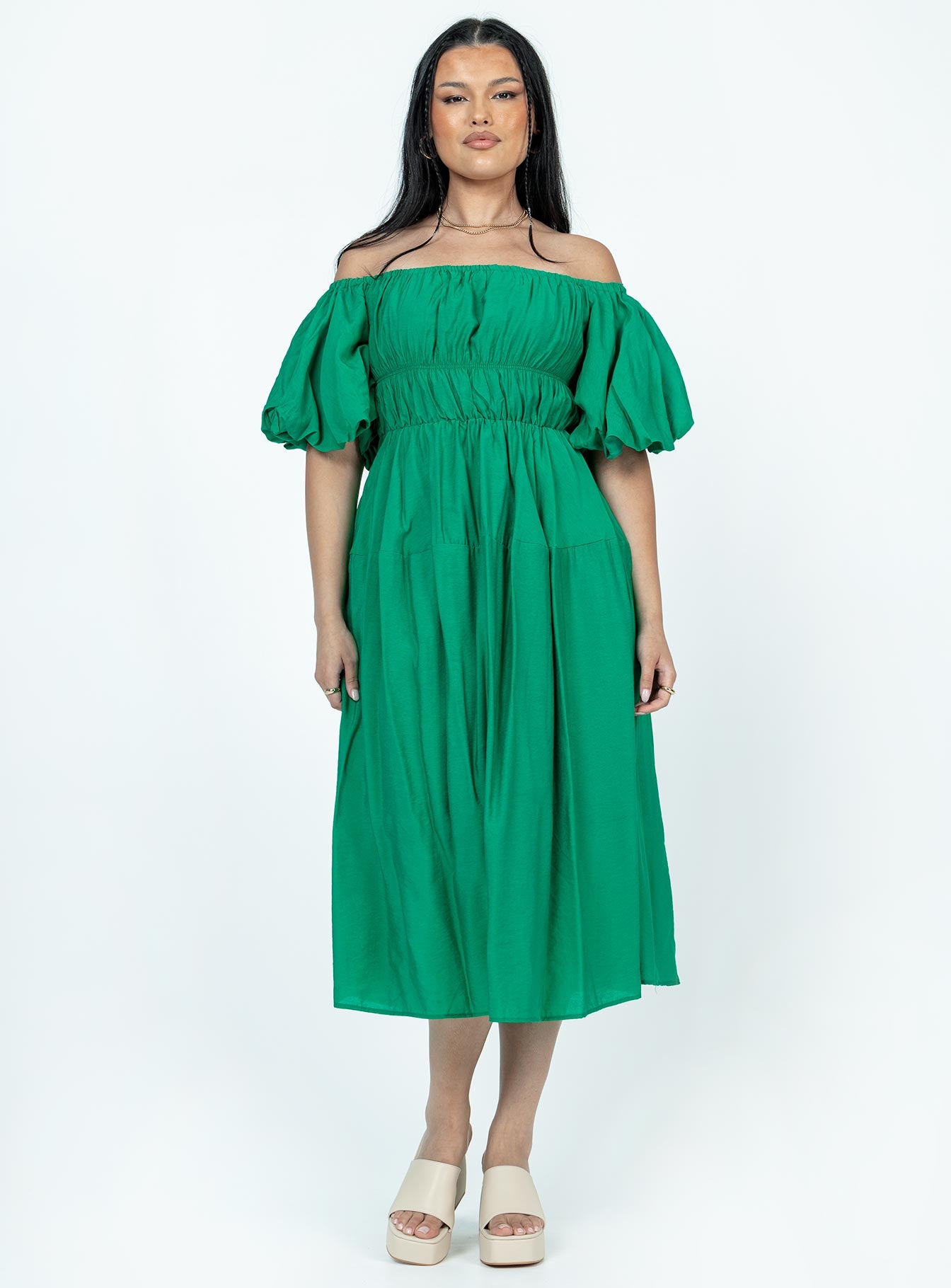 Neri Midi Dress Green - Image 2