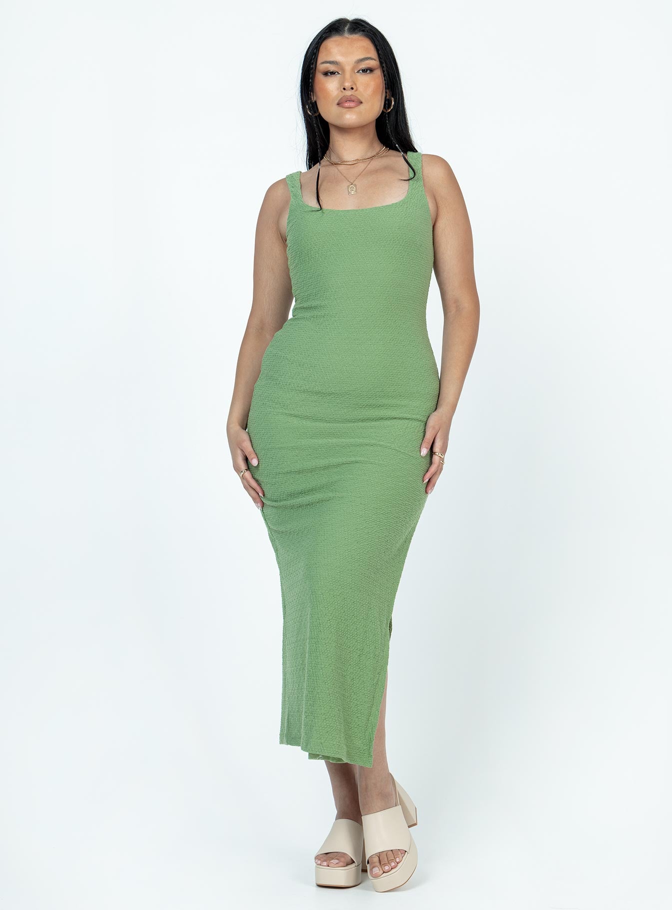 Suzie Maxi Dress Green - Image 3
