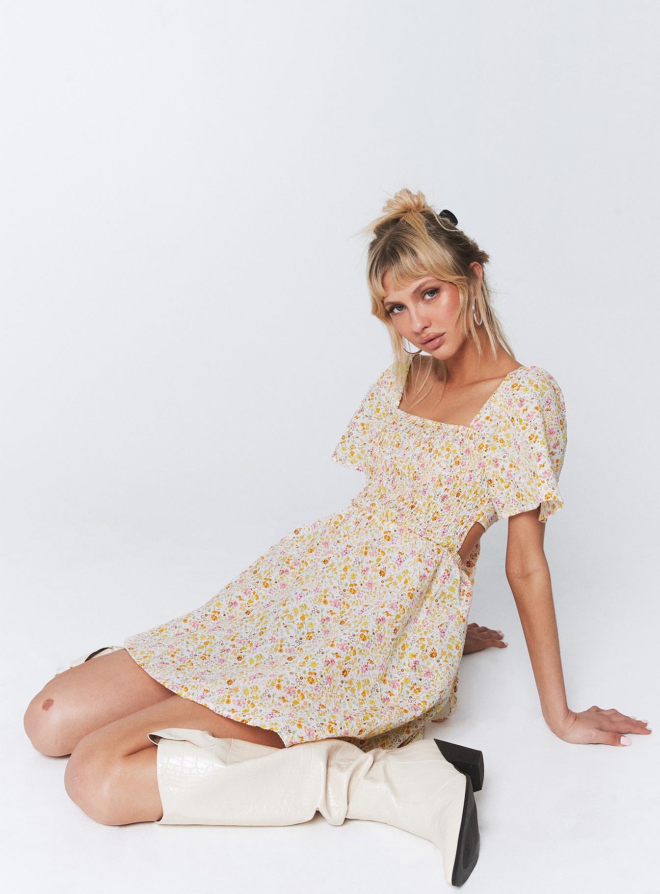 Summer Nights Mini Dress Floral - Image 9