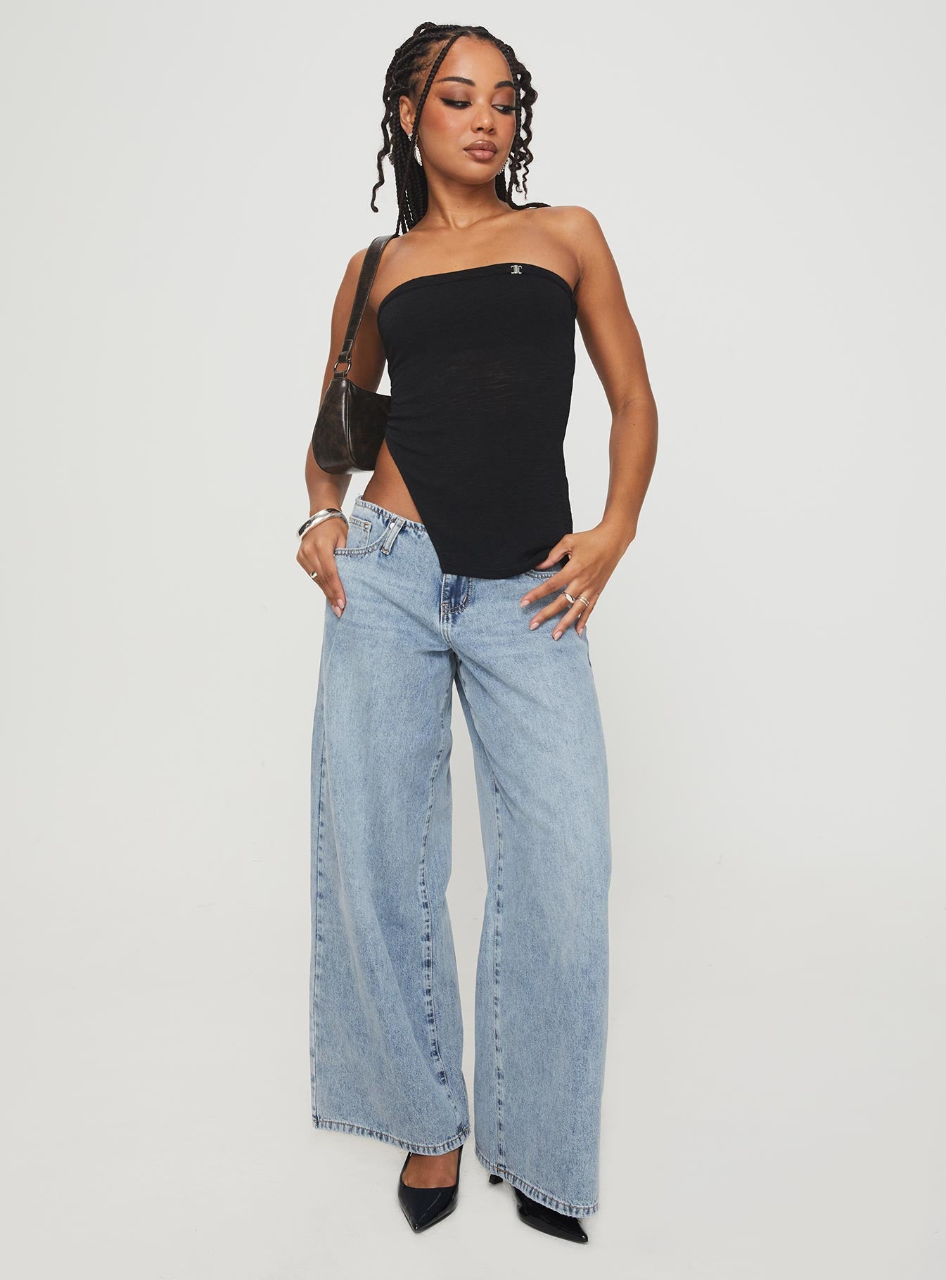 Chardonay Strapless Top Black - Image 2