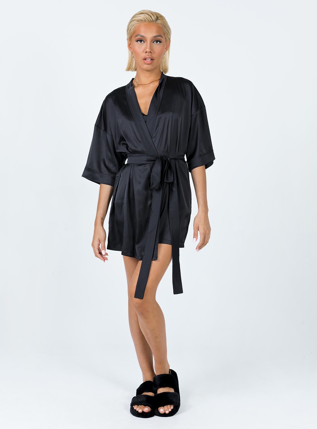 Rise And Shine Dressing Gown Dress Set Black - Image 3