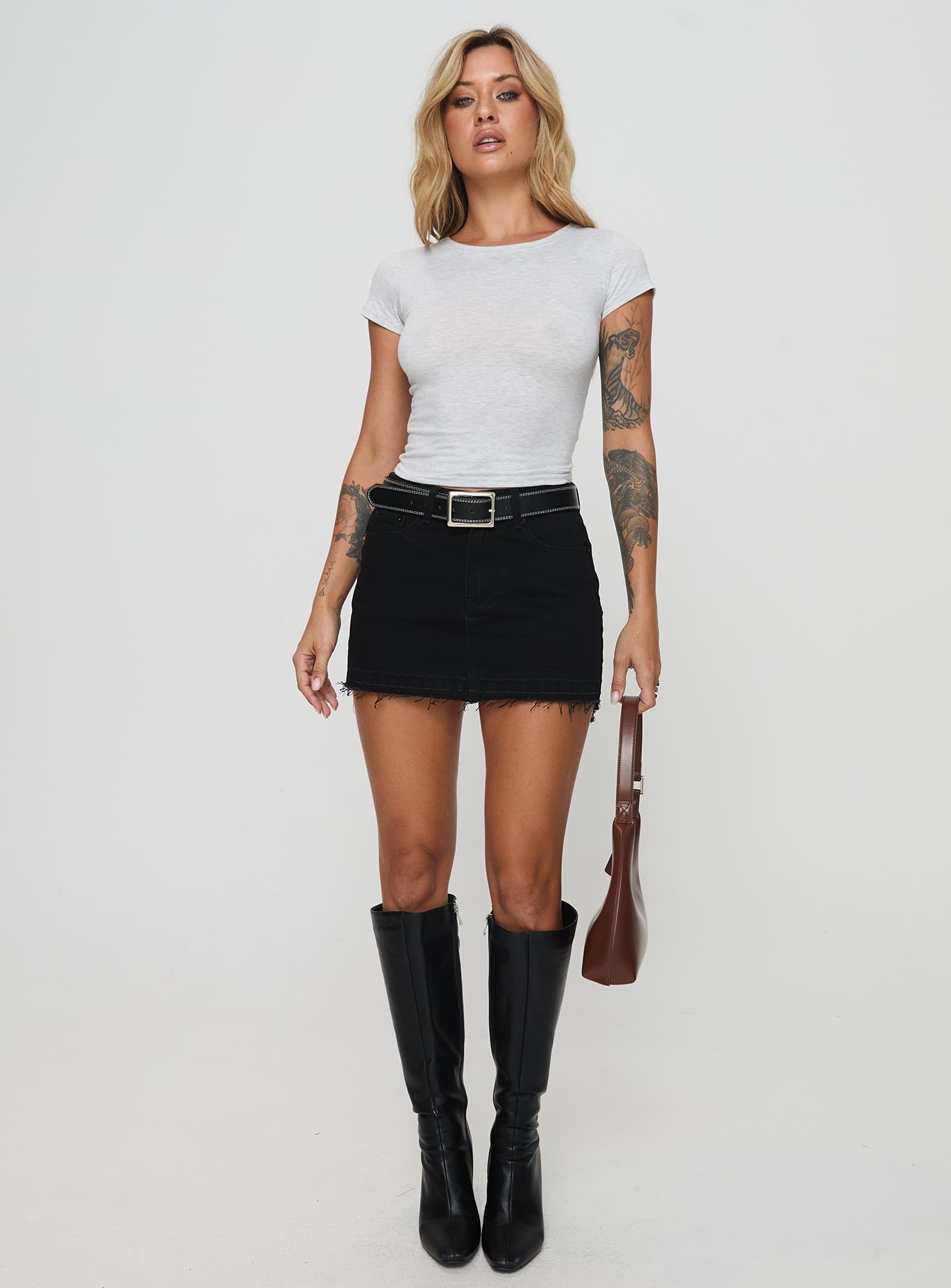 Aster Mini Skirt Black - Image 2