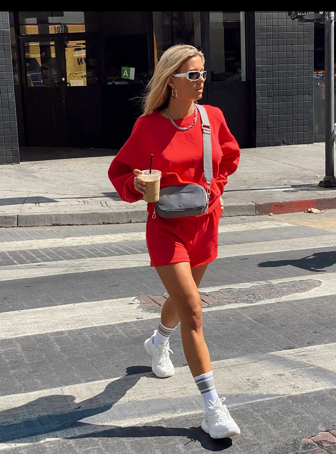 Cenzo Track Shorts Red - Image 3