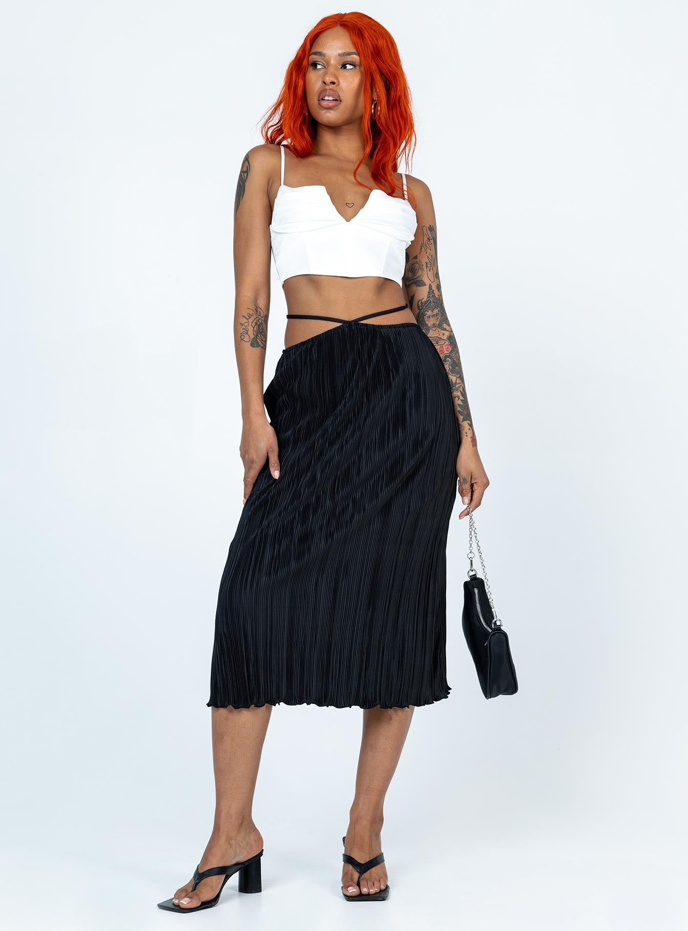 Blanca Midi Skirt Black - Image 3