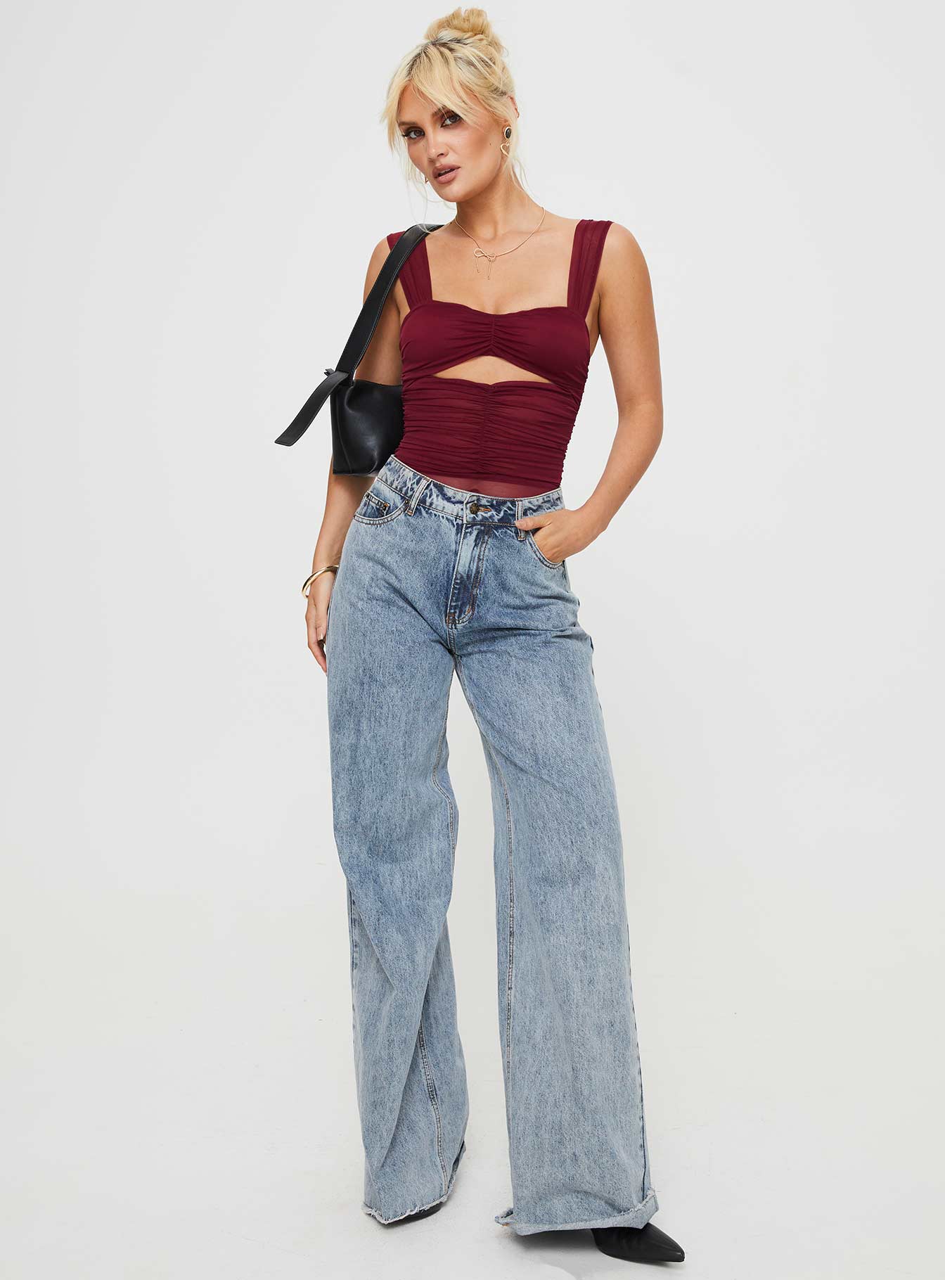 Kalmia Bodysuit Burgundy - Image 2