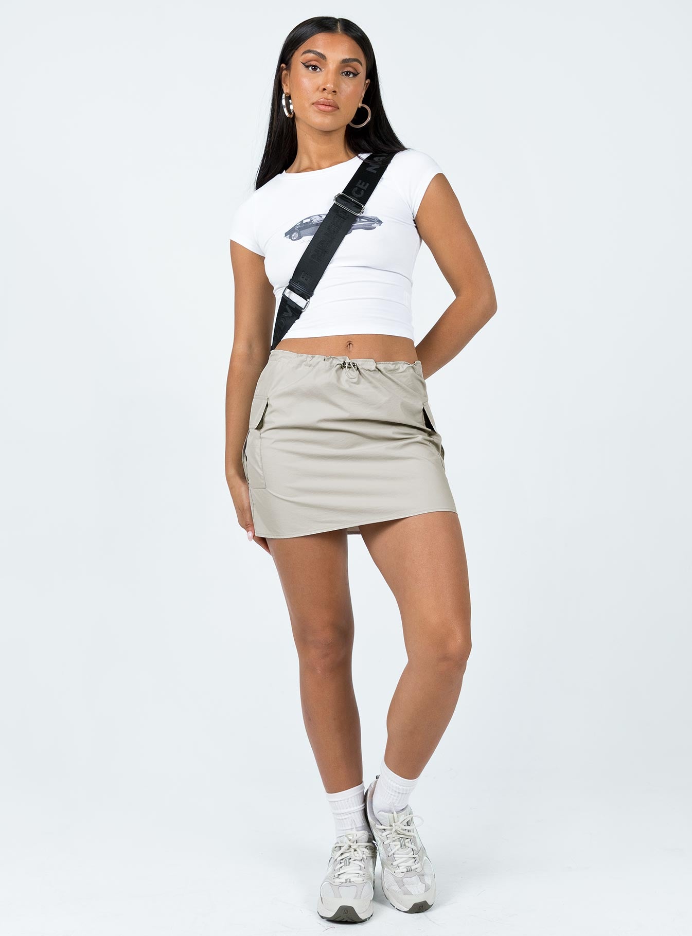 Renwick Chute Mini Skirt Grey - Image 3