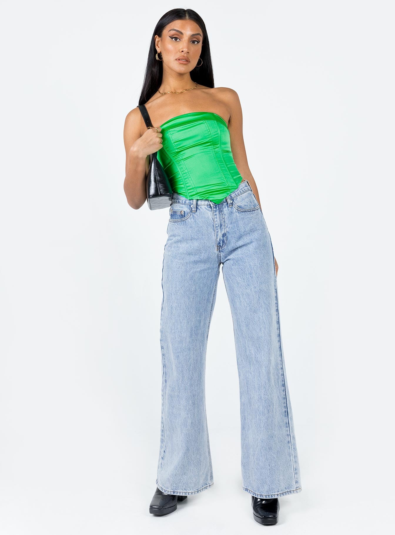 Daris Strapless Top Green - Image 2