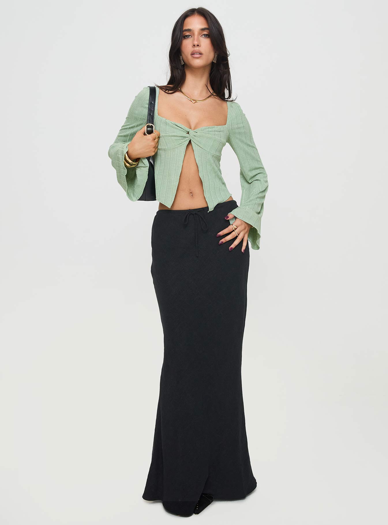 Mani Long Sleeve Top Green - Image 2