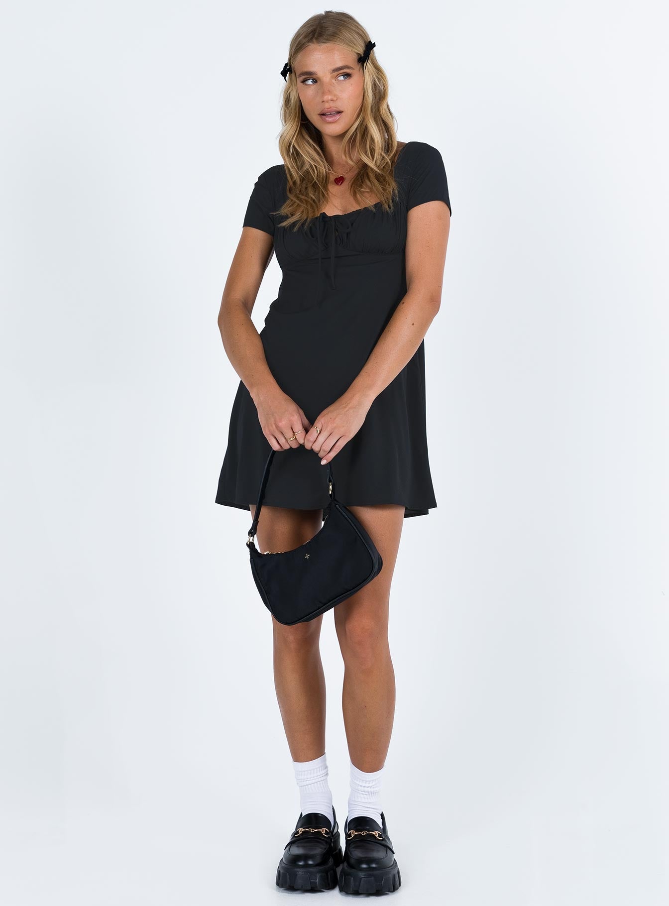 Glenore Mini Dress Black - Image 3