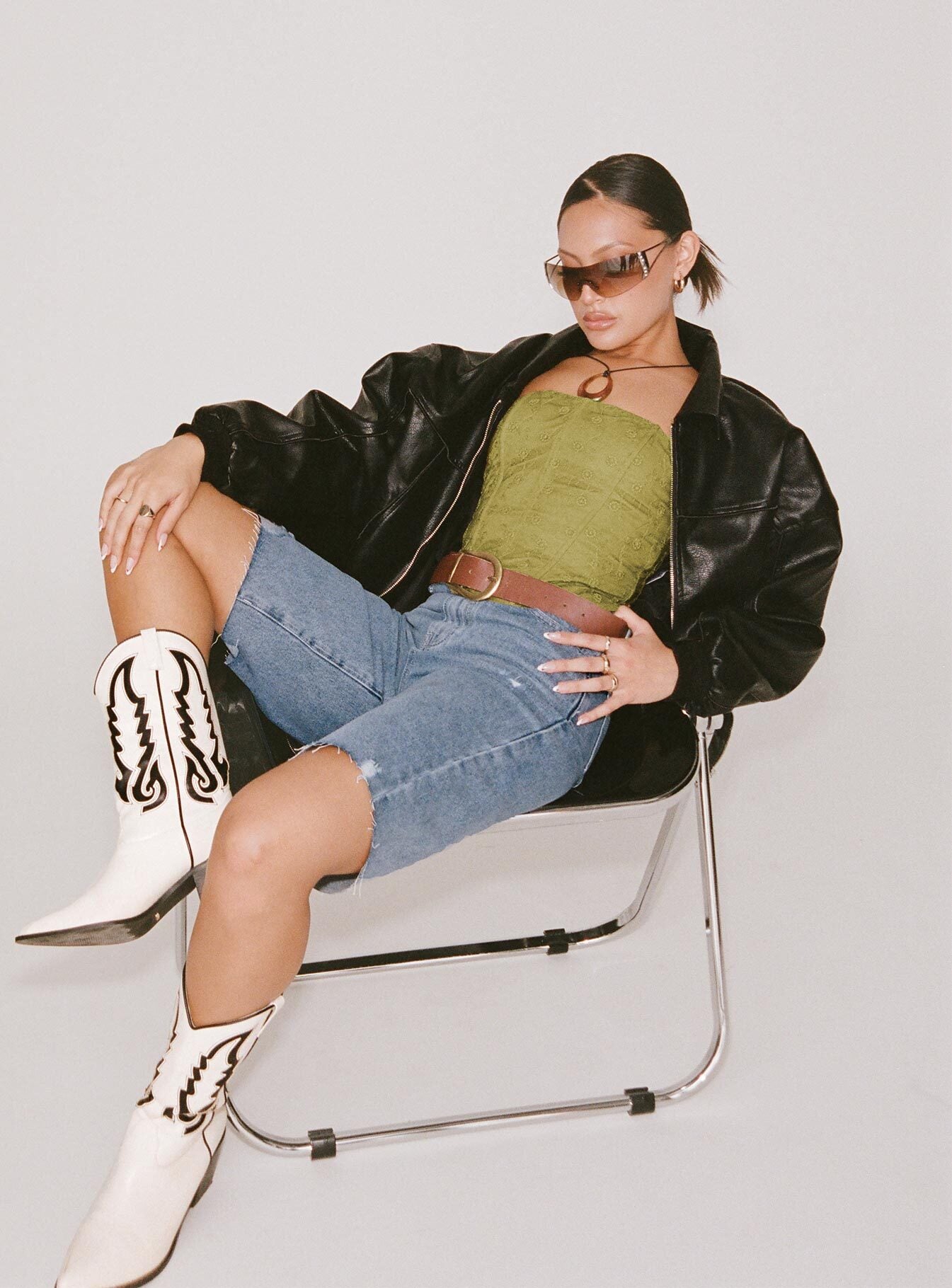 Lexfield Denim Shorts Light Wash - Image 9