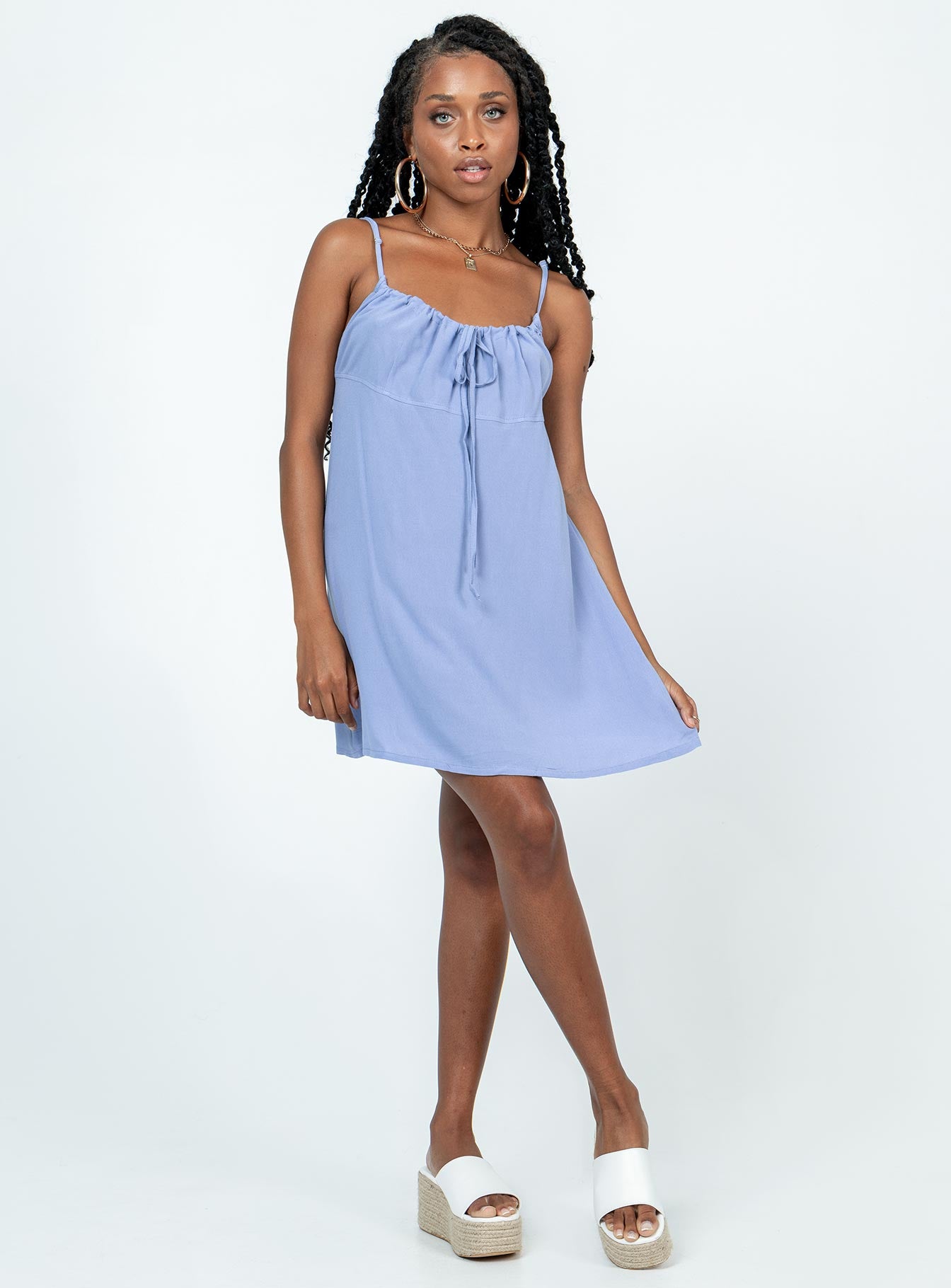 Fayette Mini Dress Blue - Image 2