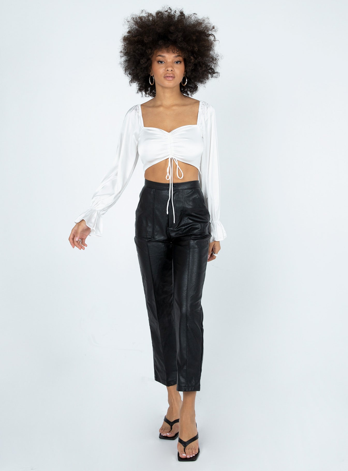 Jolie Long Sleeve Top White - Image 2