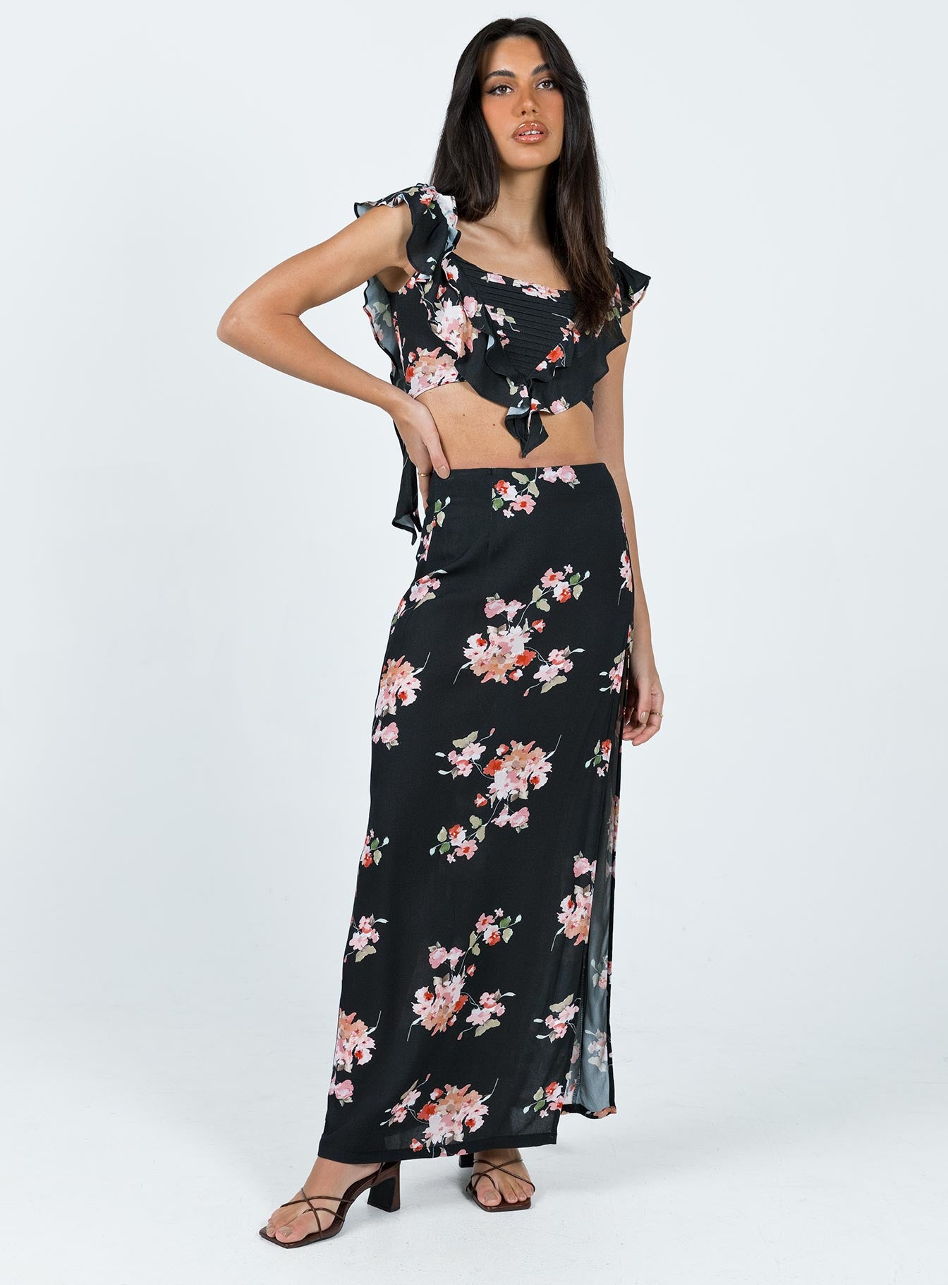 So Romantic Maxi Skirt Multi - Image 3