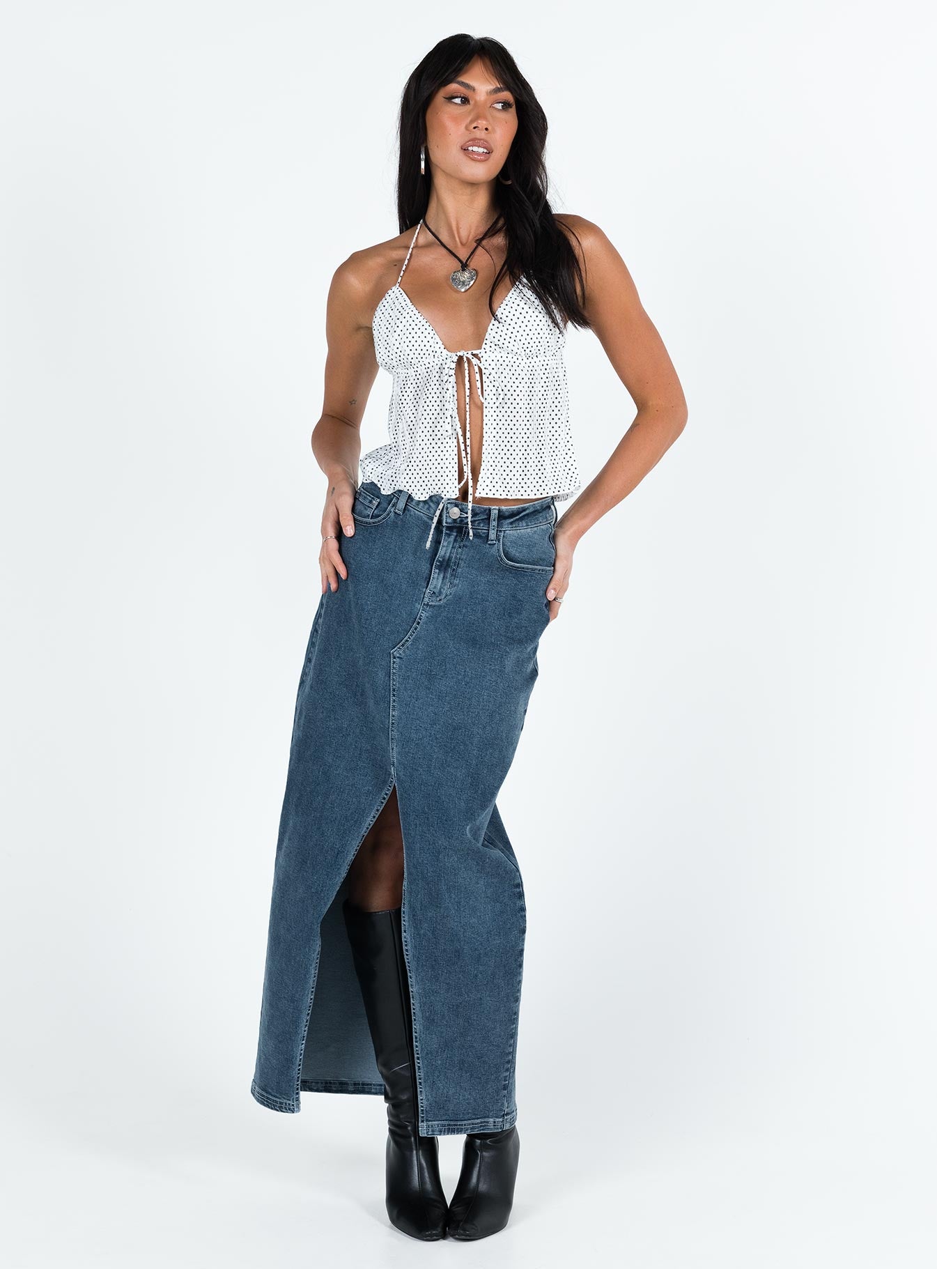 Chantria Top White Polka Dot - Image 3