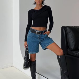 Nolia Long Sleeve Top Black