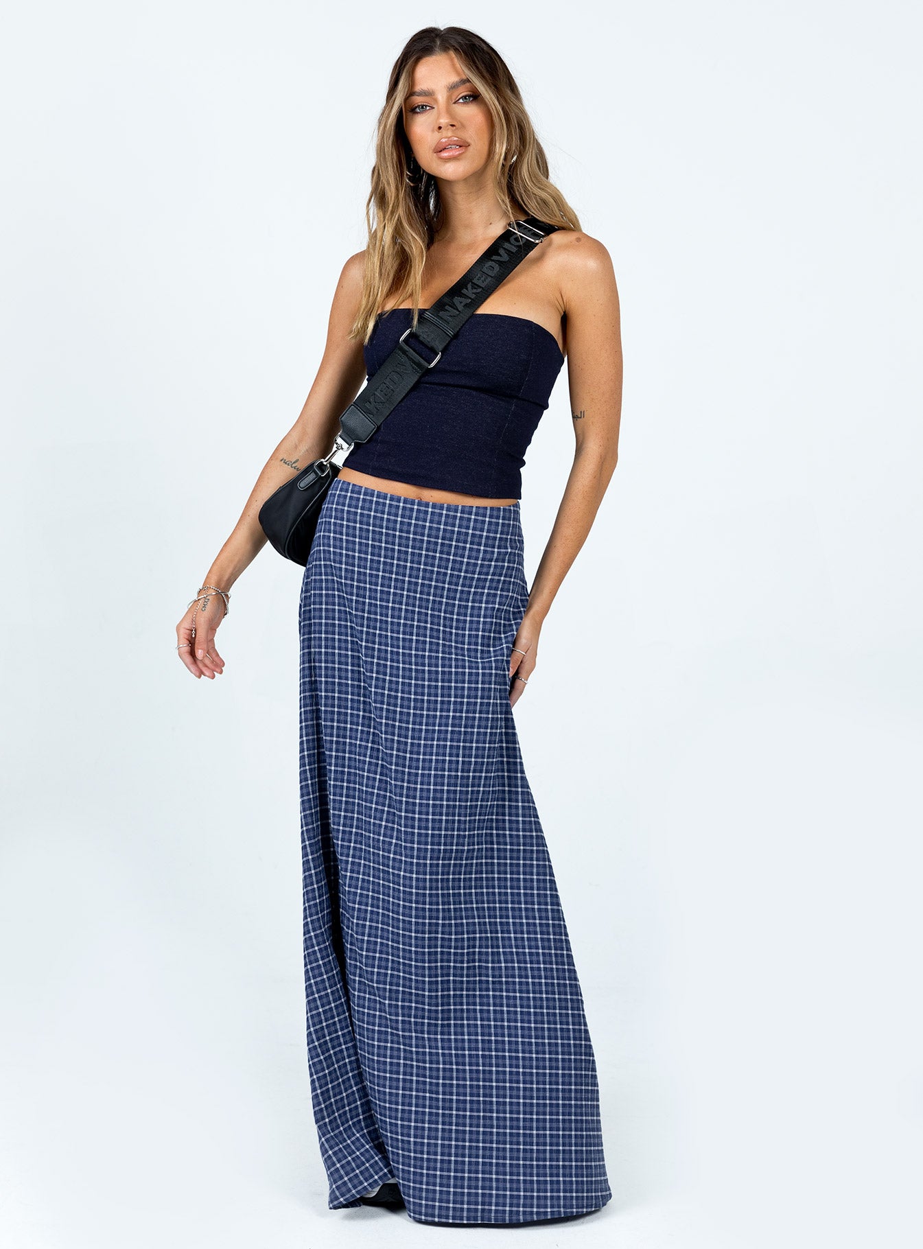 Janee Maxi Skirt Navy - Image 3
