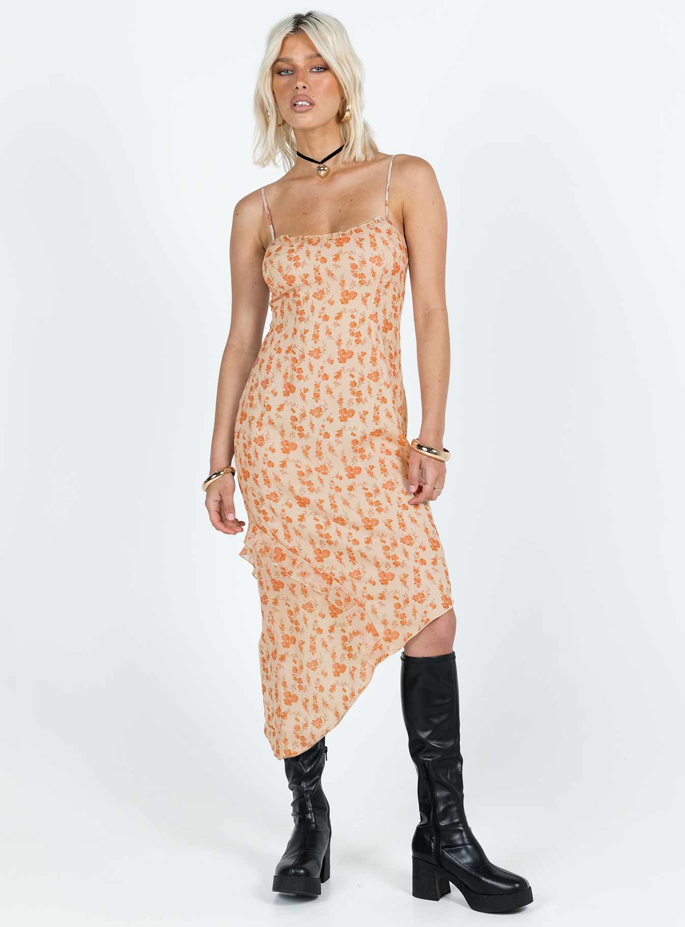 Ryansa Dress Peach - Image 3