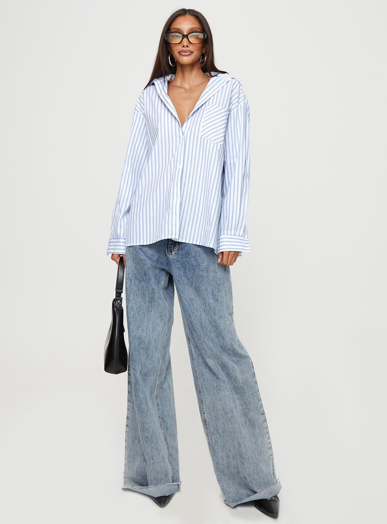 Laverne Stripe Shirt Blue / White - Image 3