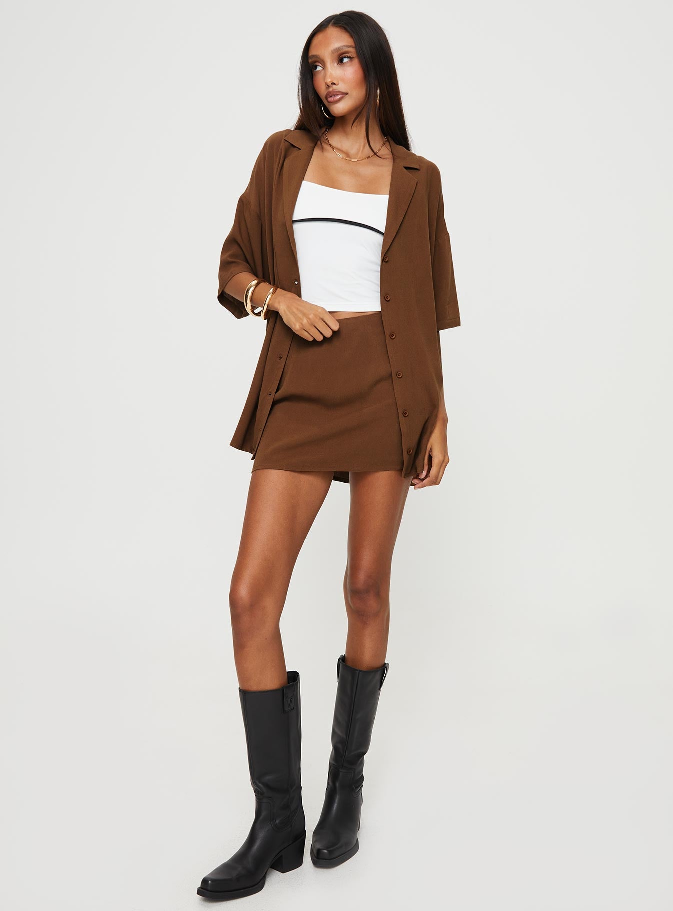 Caraliia Shirt Brown - Image 3