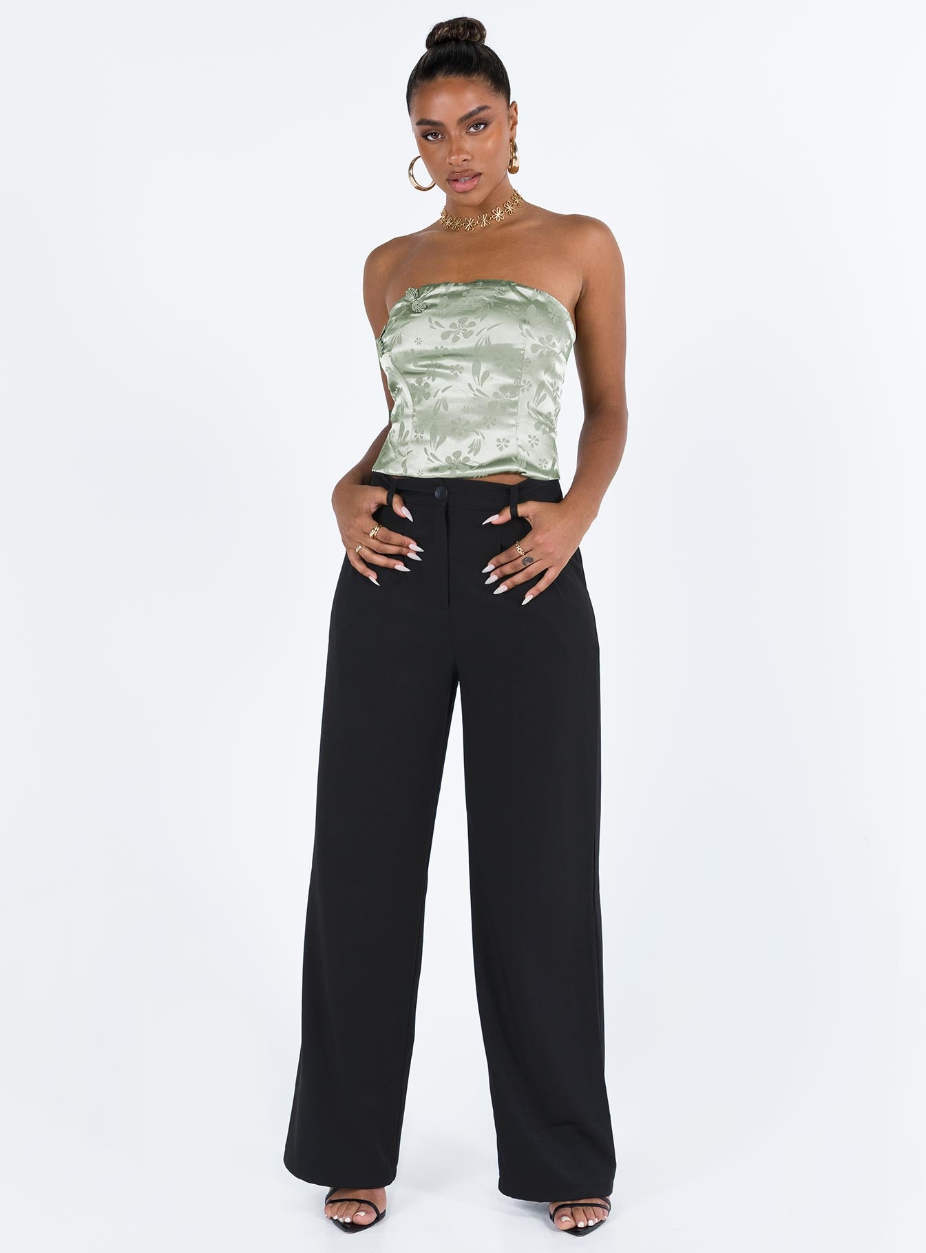 Lalor Strapless Top Green - Image 3