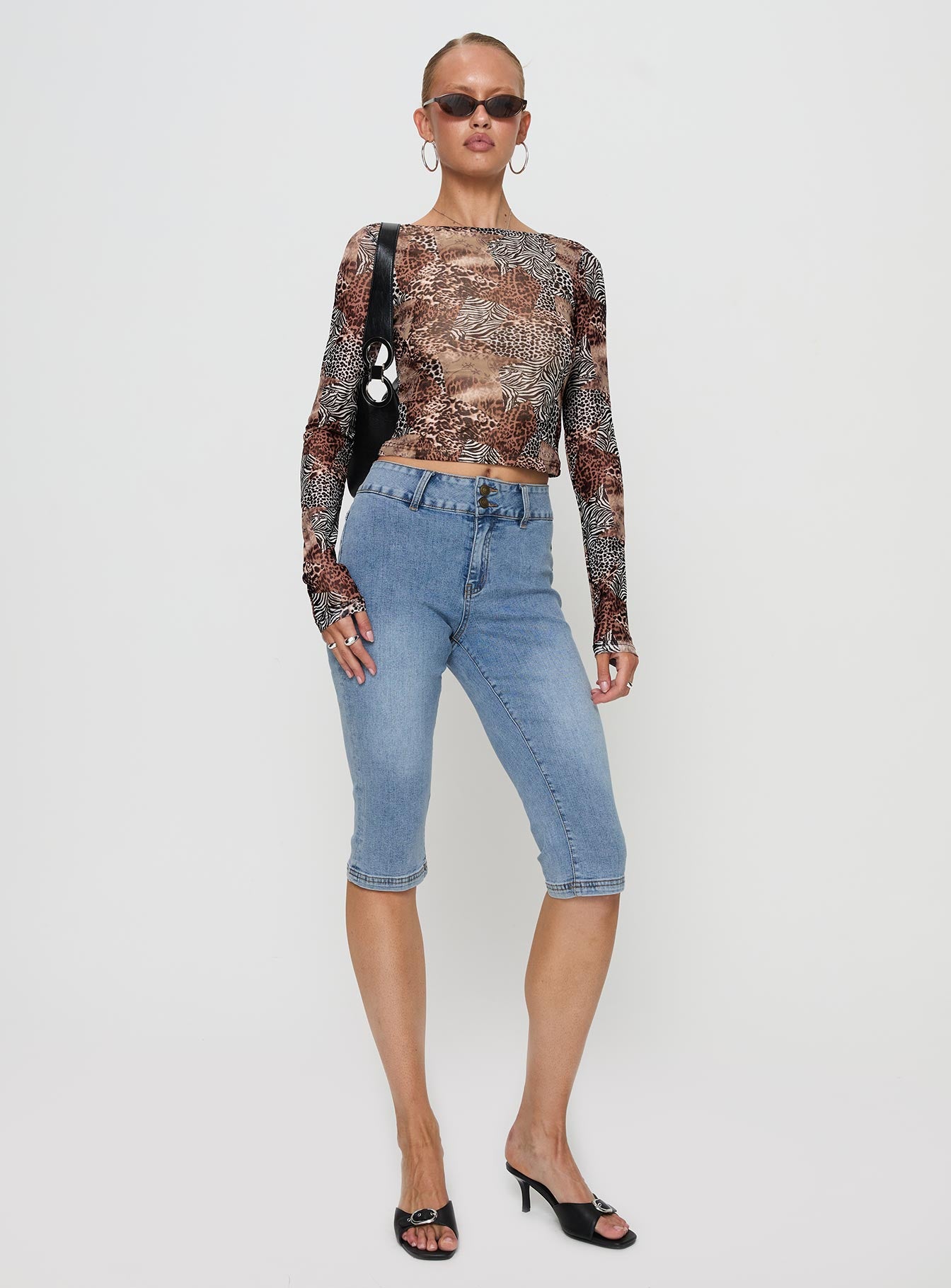 Tied In Long Sleeve Top Leopard - Image 3