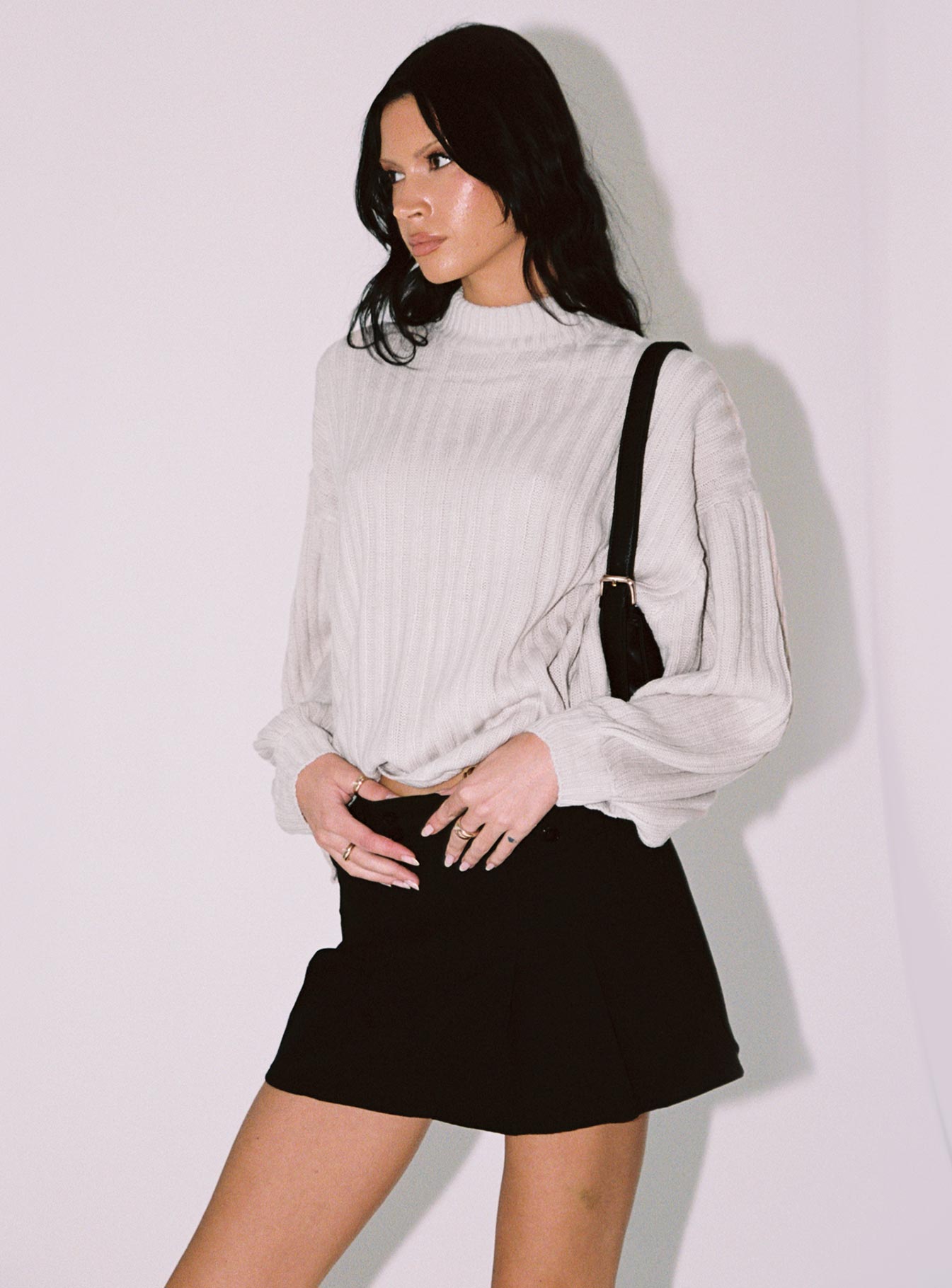 Innerbloom Oversized Sweater Beige - Image 3