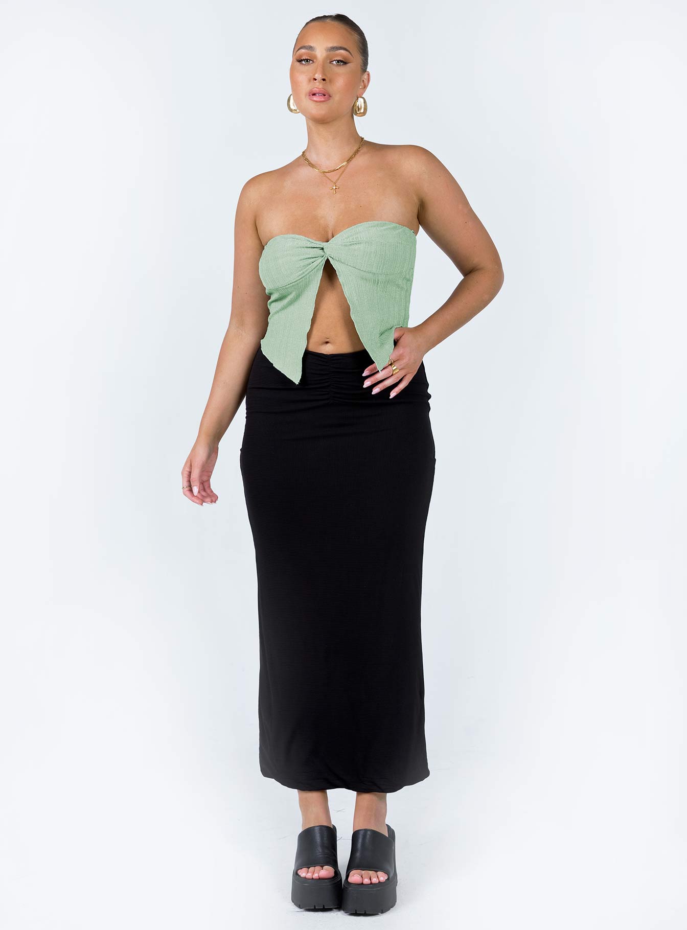 Elidy Maxi Skirt Black - Image 2