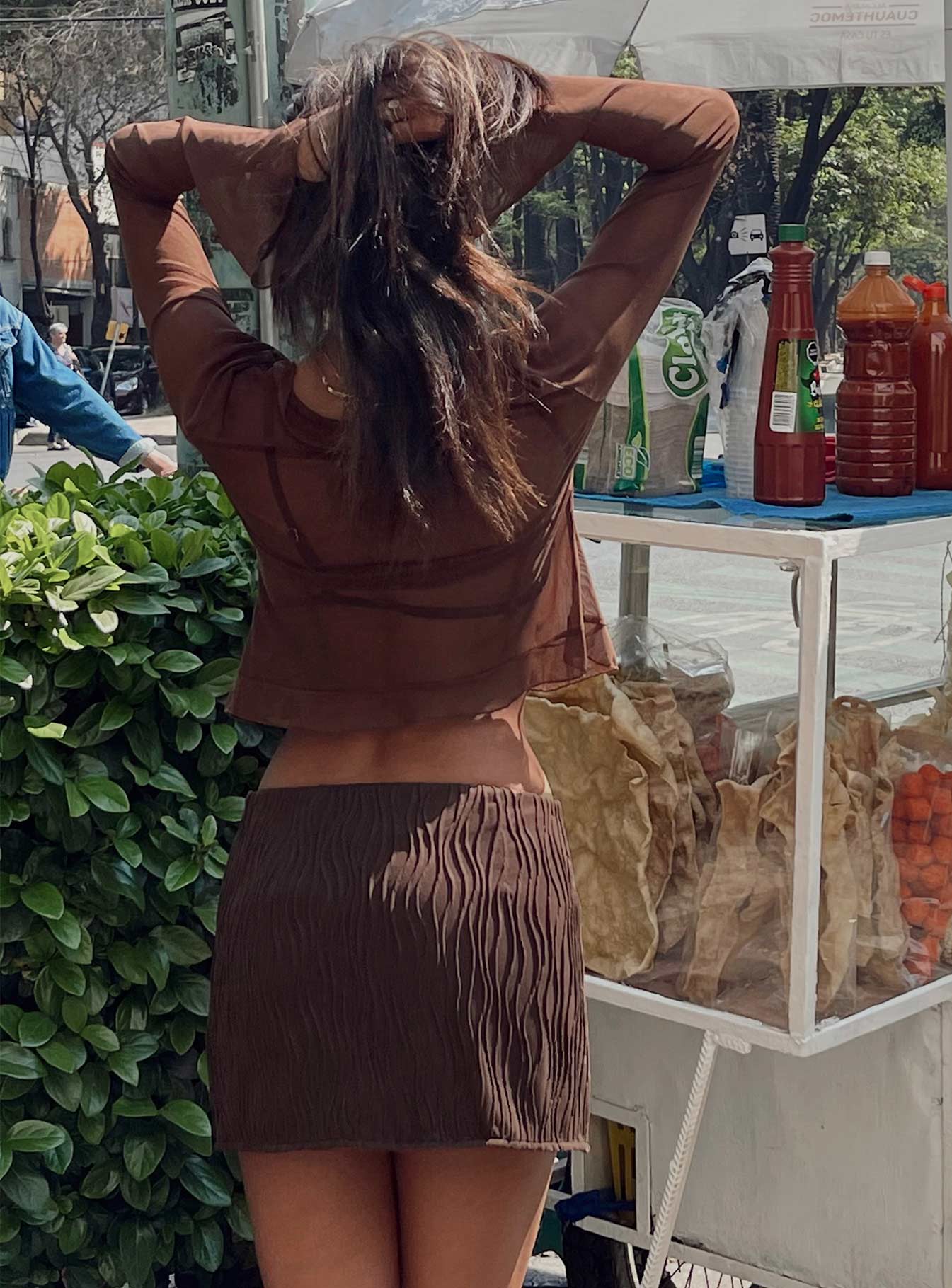 Cambor Mini Skirt Brown - Image 6