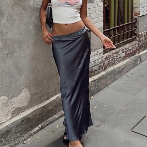 The Charmaine Maxi Skirt Slate