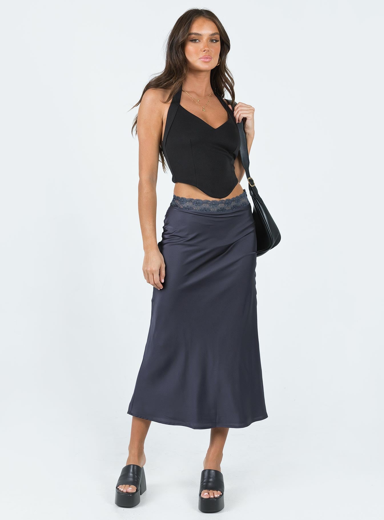 The Charmaine Maxi Skirt Slate - Image 3