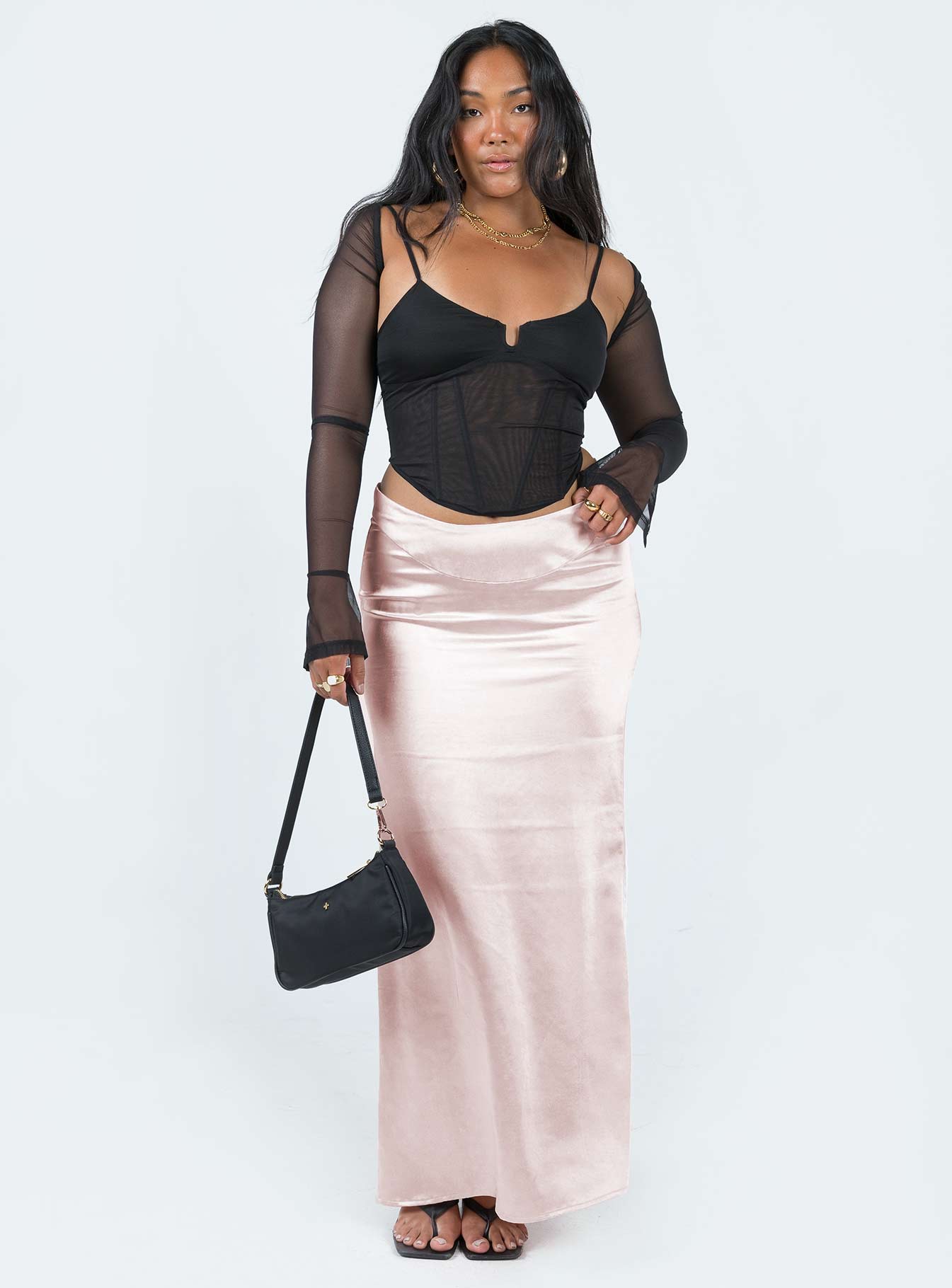 Promenade Maxi Skirt Pink - Image 3